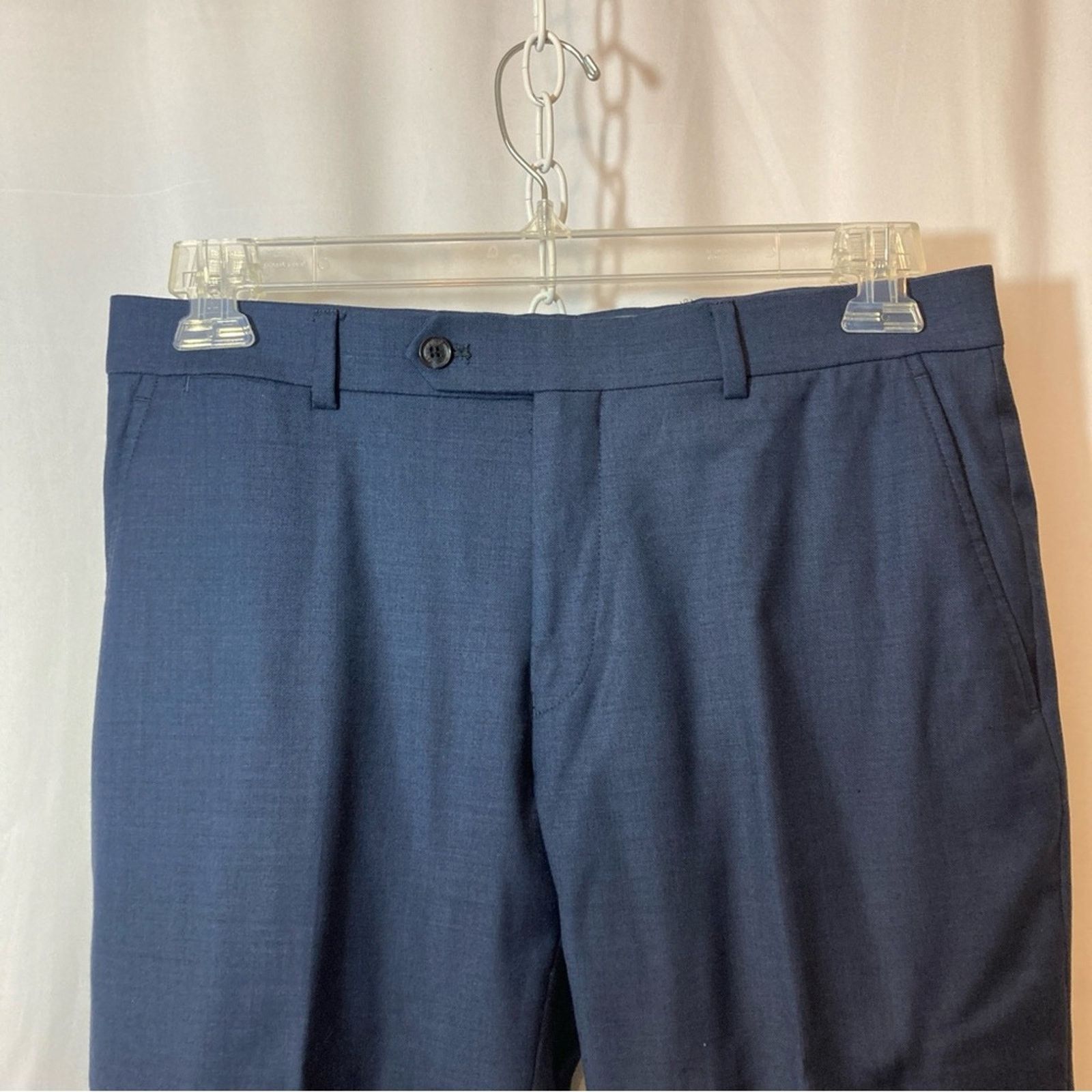 Tommy Hilfiger Tommy Hilfiger Blue Pleated Tapered Straight Leg Dress Pants Size US 32 / EU 48 - 3 Thumbnail