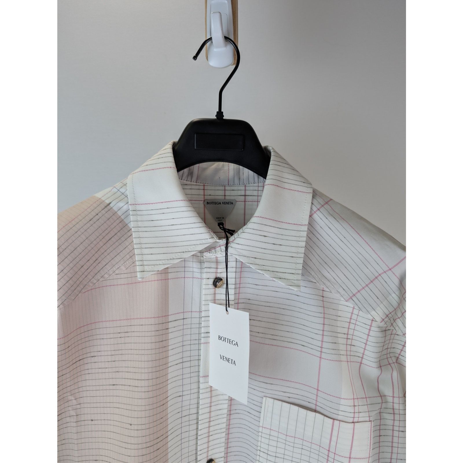 Bottega Veneta o1rshd1 Multicolor Notebook Cotton Shirt in Off White / Pink Size US S / EU 44-46 / 1 - 7 Thumbnail