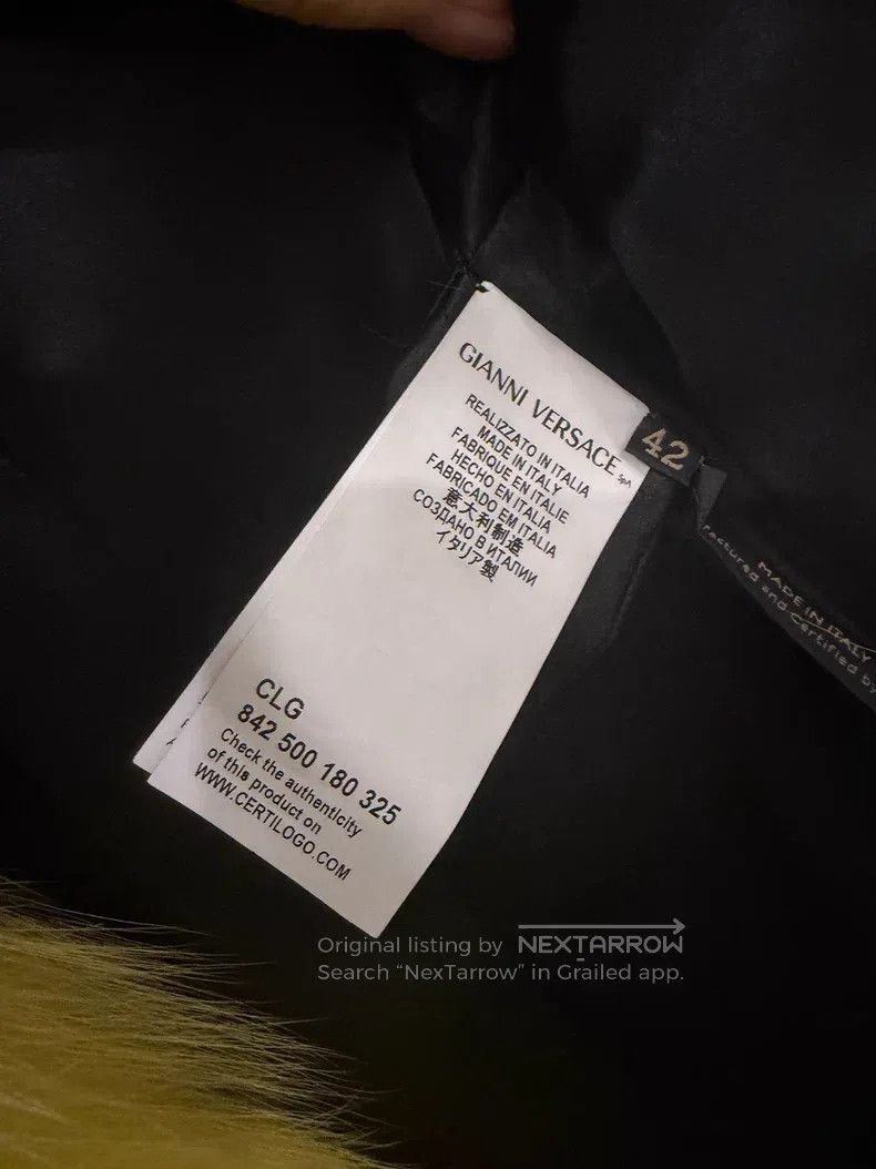 Versace Versace Yellow tiger stripe fur coat Size L / US 10 / IT 46 - 9 Thumbnail