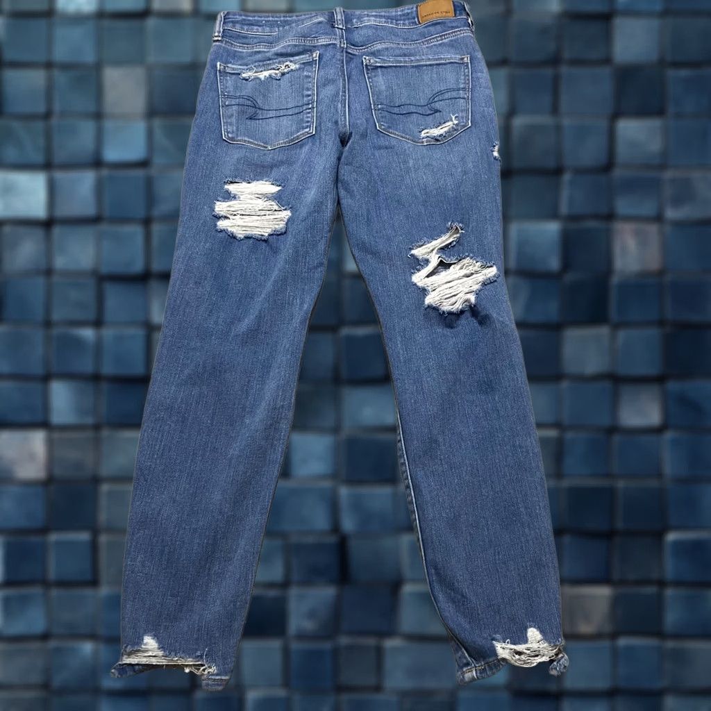 American Eagle Outfitters American Eagle Womens 6P Jeans Blue Denim Distressed High Rise Jegging Stretch Size 28" / US 6 / IT 42 - 1 Thumbnail
