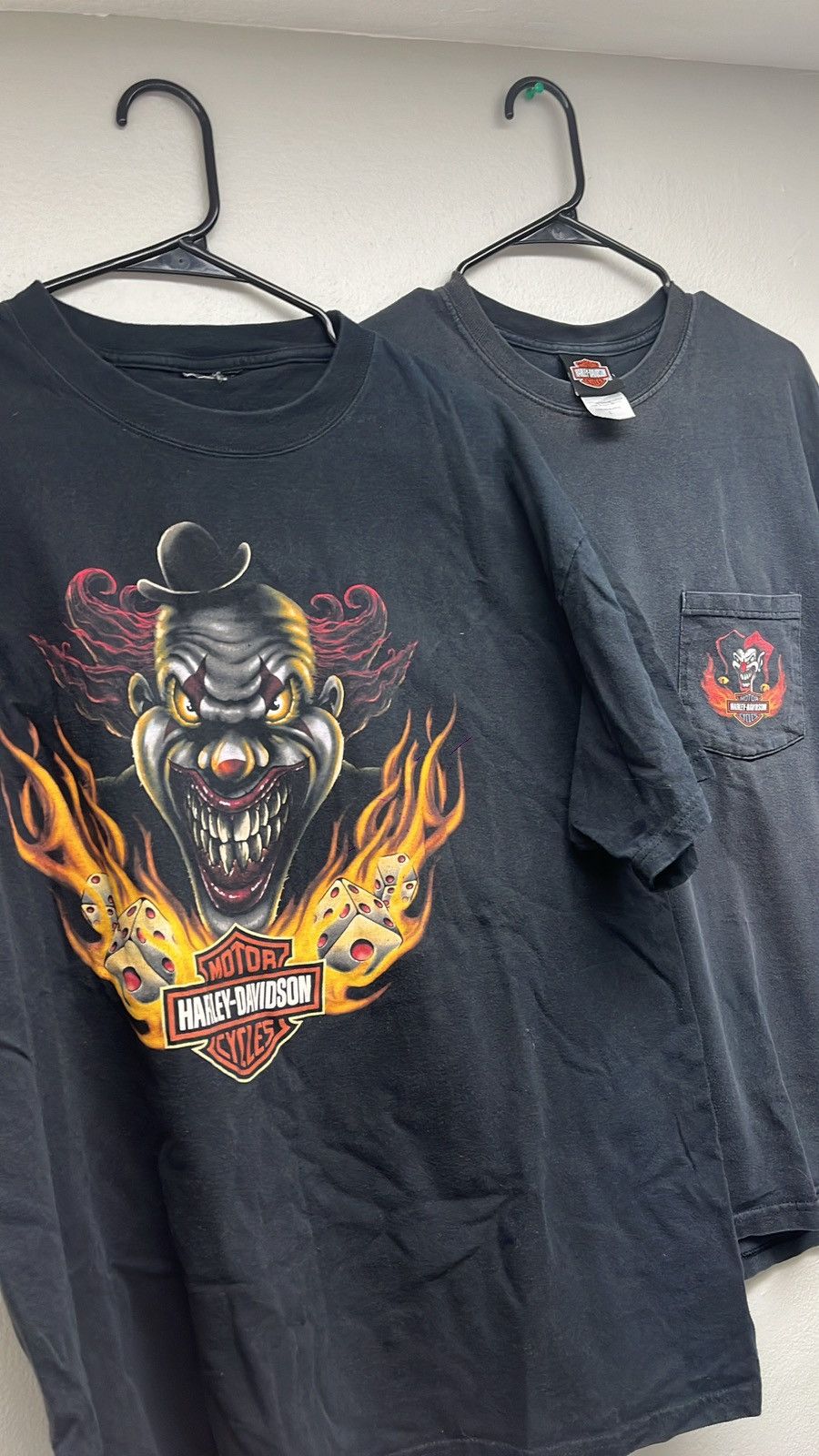 Harley Davidson Vintage Harley Davidson Joker Clown Pocket Tshirt Size US L / EU 52-54 / 3 - 7 Thumbnail