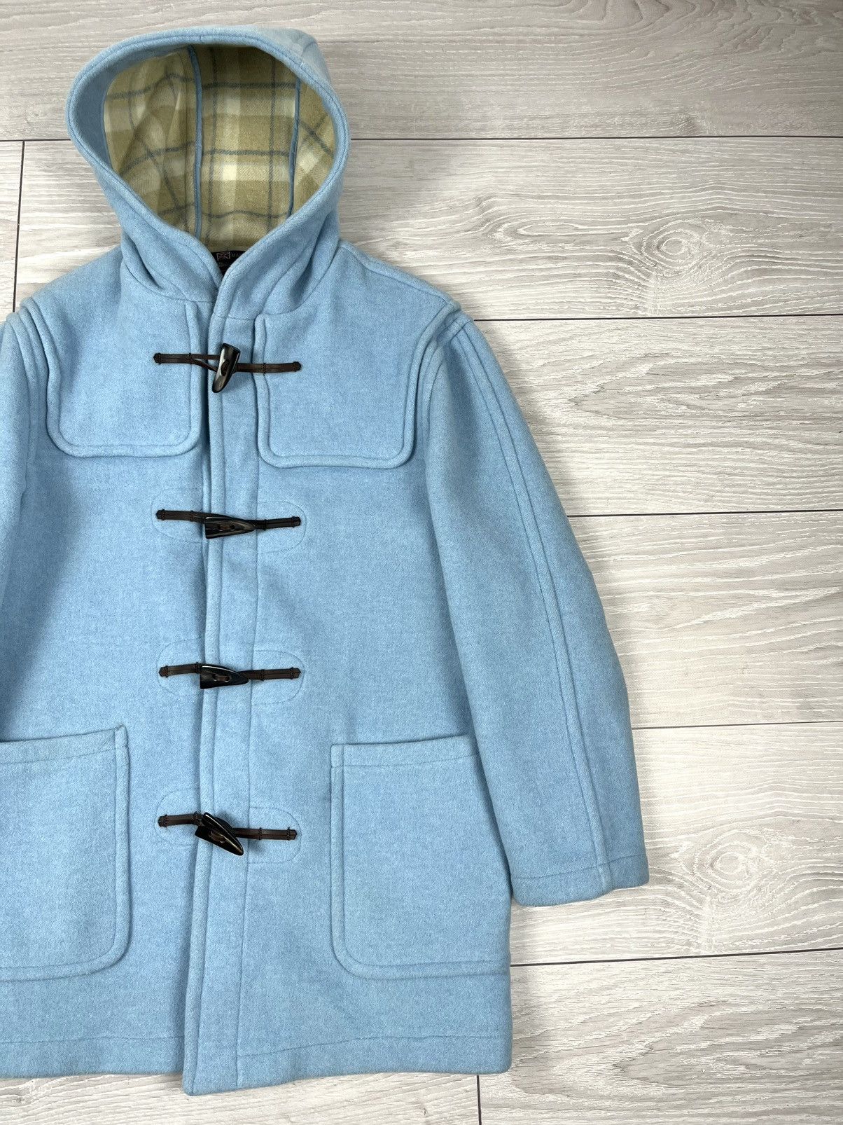 Gloverall Gloverall England Wool Blue Duffle Coat Jacket Womens Size L / US 10 / IT 46 - 2 Thumbnail