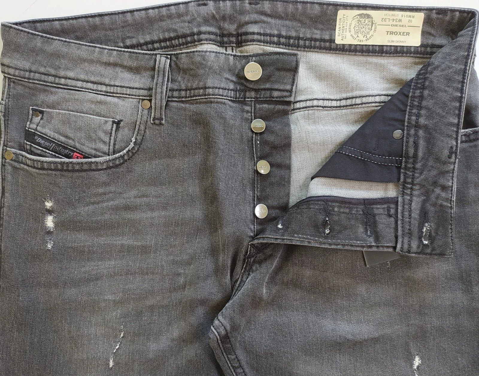Diesel Diesel TROXER L.32 MENS JEANS SLTP/9996 Size US 34 / EU 50 - 5 Thumbnail