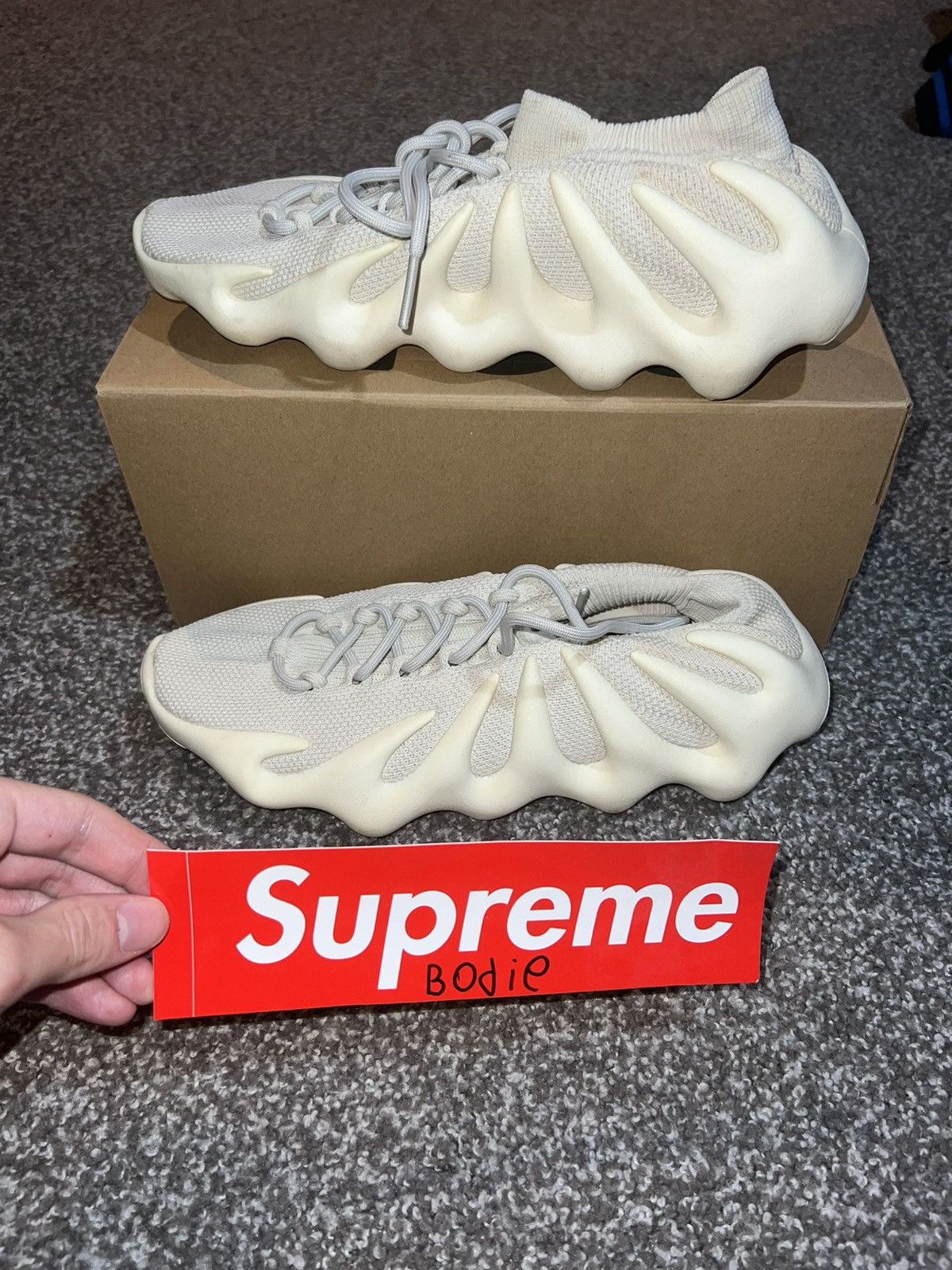 image of Adidas Yeezy 450 Cloud White Shoes, Men's (Size 11)