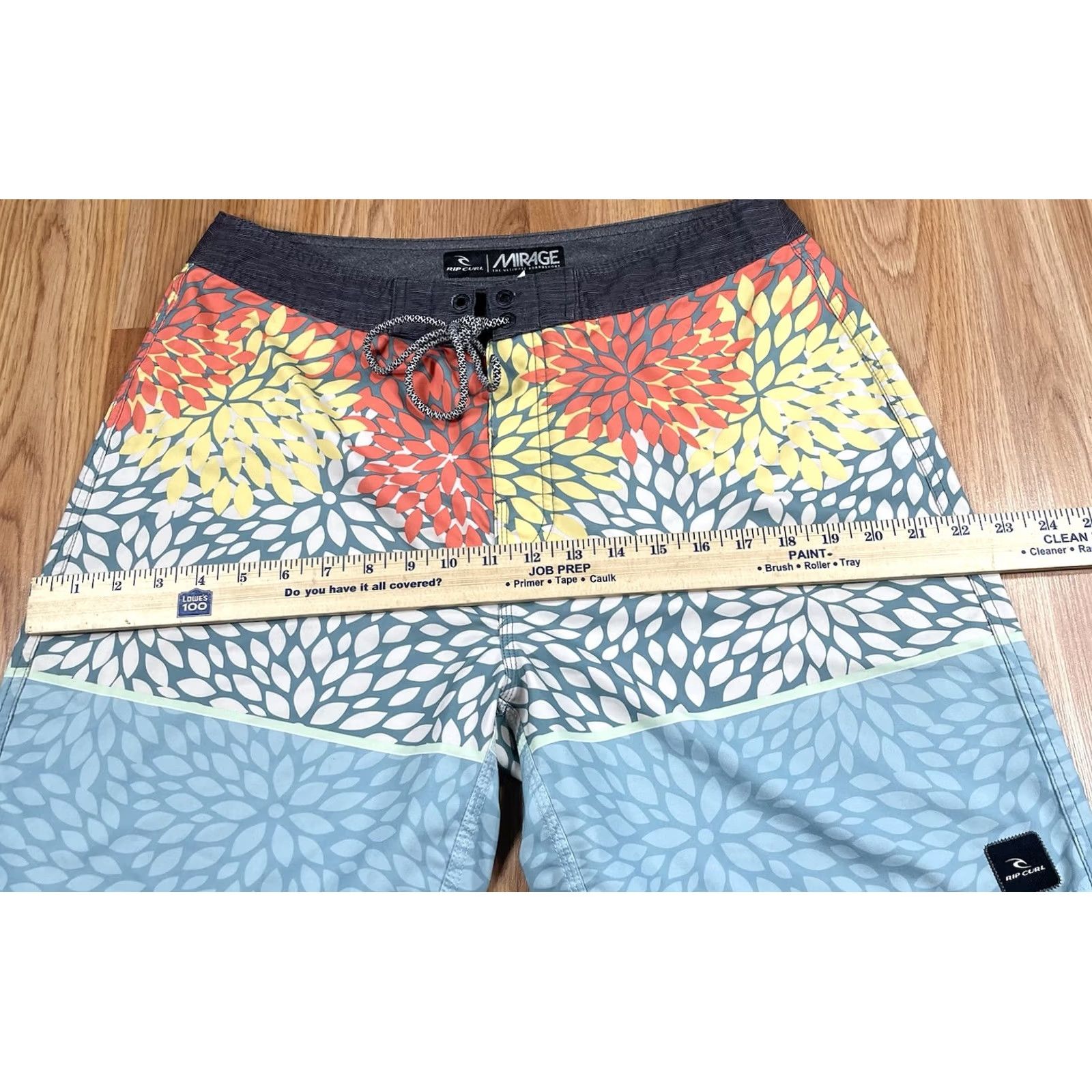 Vintage Mirage Shorts Mens 32 Stretch Drawstring Swim Trunks Beach Polyester Blend Trunks Pockets Quick Dry Adults Mens Beach Polyester Blend Mirage Shorts 32 Size US 32 / EU 48 - 6 Thumbnail
