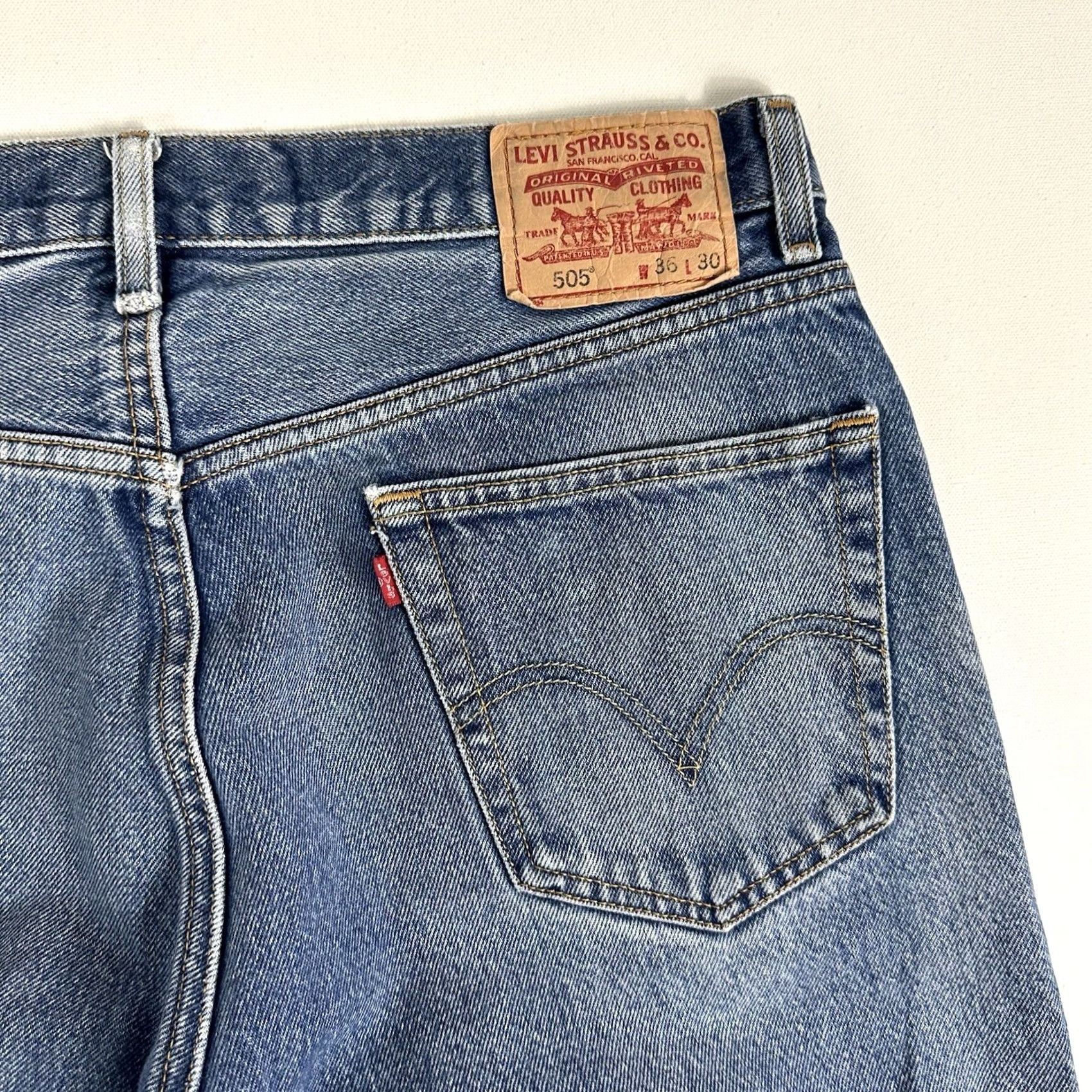 Levi's VINTAGE Levi'S Jeans Mens 36 Blue Men 36x29 Regular Fit Light Wash Western Rancher Size US 36 / EU 52 - 6 Thumbnail