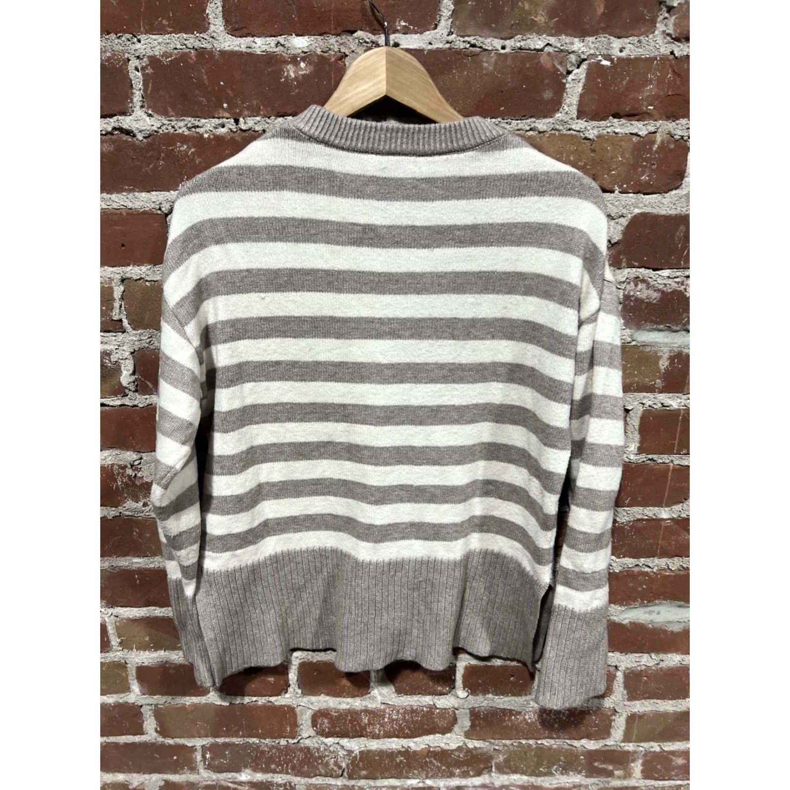 Industrie VINTAGE Industry Sweater Striped Viscose Blend Sweatshirt Medium Womens Orange Turtleneck Pullover Womens M Pattern Striped Viscoe? Size M / US 6-8 / IT 42-44 - 3 Thumbnail