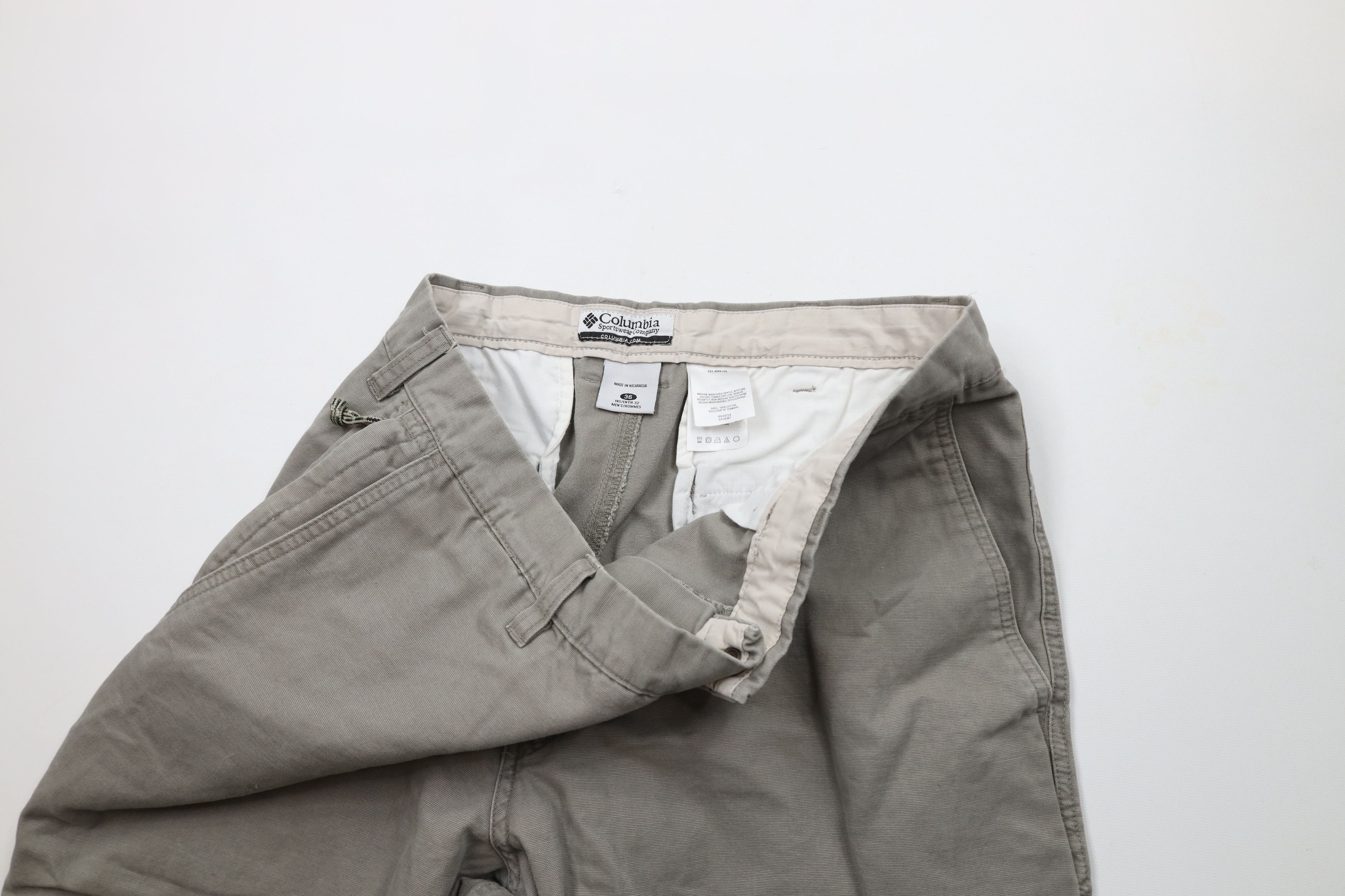 Columbia × Vintage Vintage Y2K Columbia Relaxed Canvas Wide Leg Pants Cotton Size US 36 / EU 52 - 8 Thumbnail
