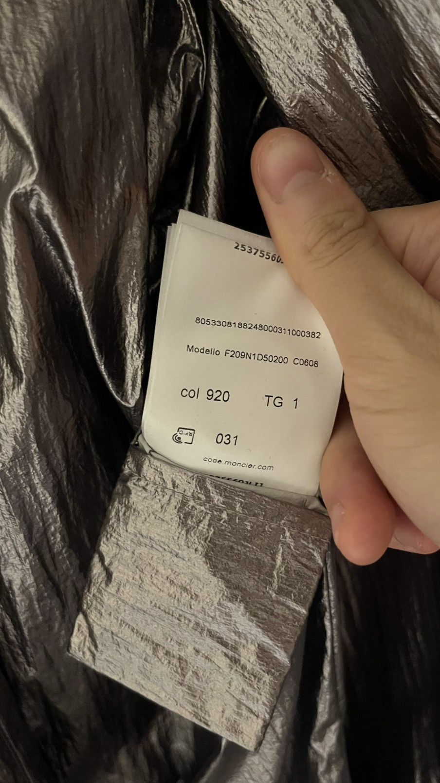 Moncler × Rick Owens Long Metallic Gilet Size US S / EU 44-46 / 1 - 5 Thumbnail