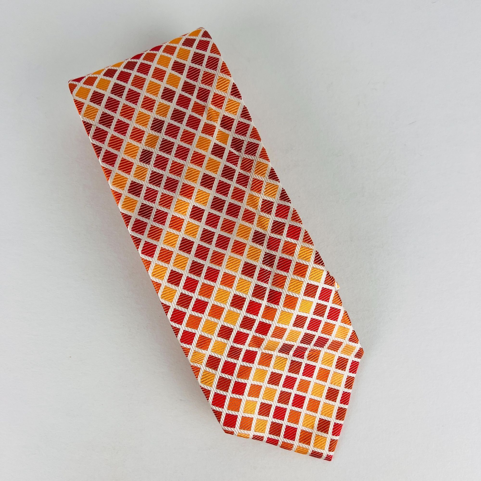 Stafford Stafford Performance Squares Orange Shades Necktie Tie Size ONE SIZE - 1 Thumbnail