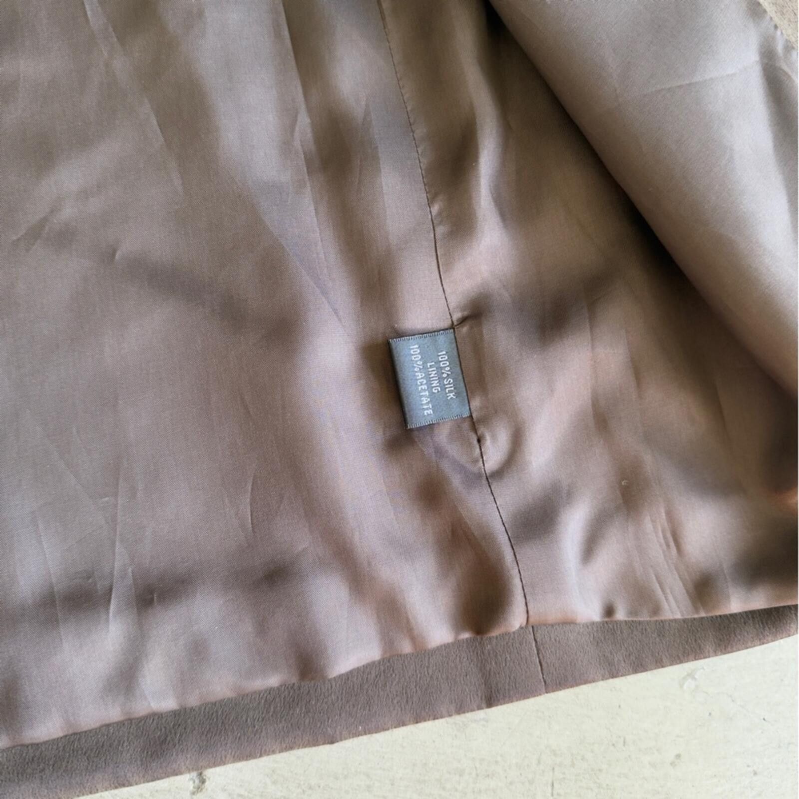 Other Ellen Tracy / Faux Suede Open Front Blazer / Brown Size XS / US 0-2 / IT 36-38 - 3 Thumbnail