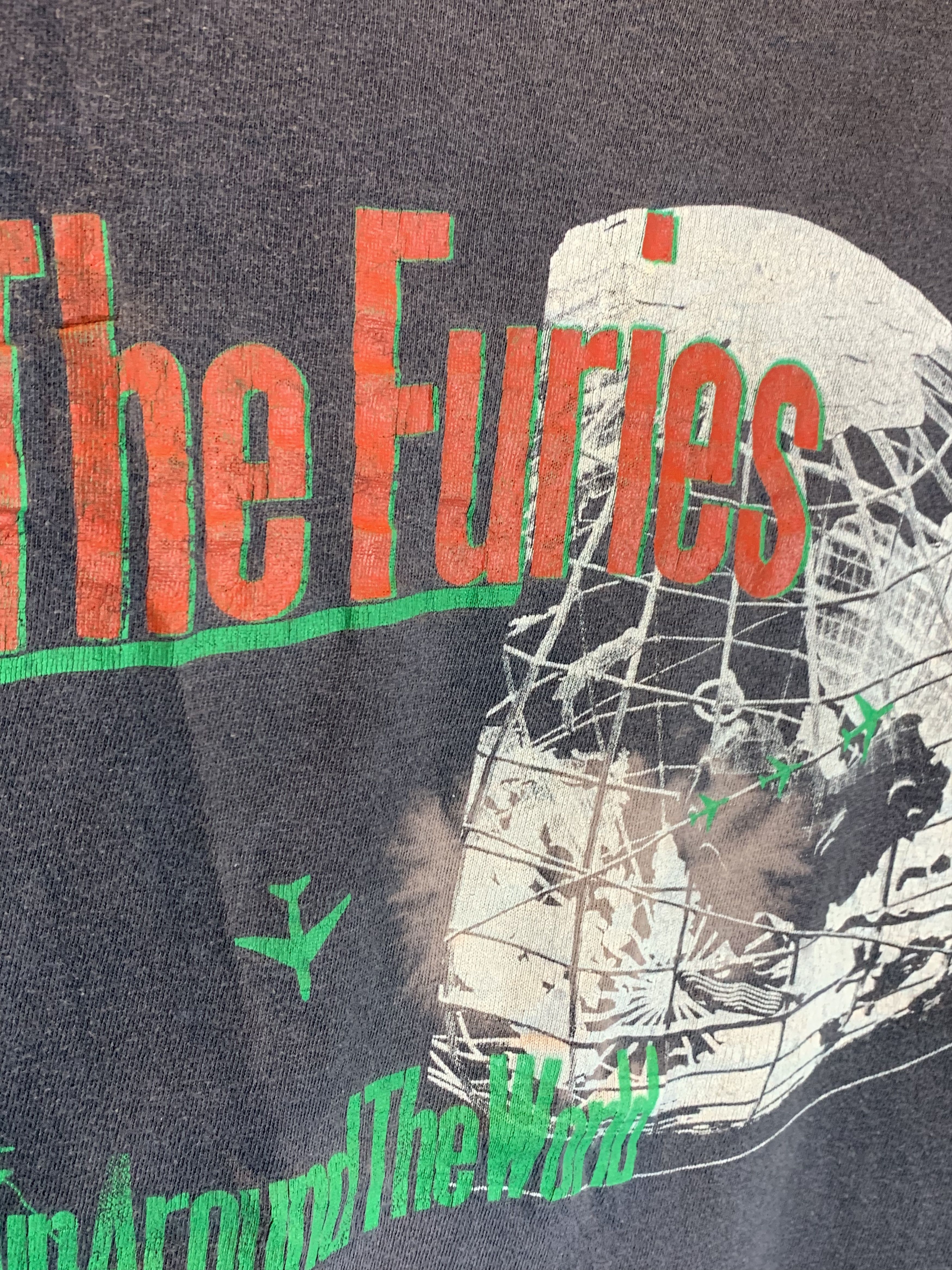 Band Tees RARE* Vintage 80s The Furies Fun Around The World Band Shirt Size US M / EU 48-50 / 2 - 6 Thumbnail