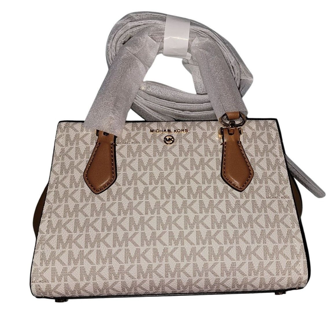 Michael Kors Michael Kors Marilyn Small Crossbody Bag Vanilla Acorn Size ONE SIZE - 1 Thumbnail