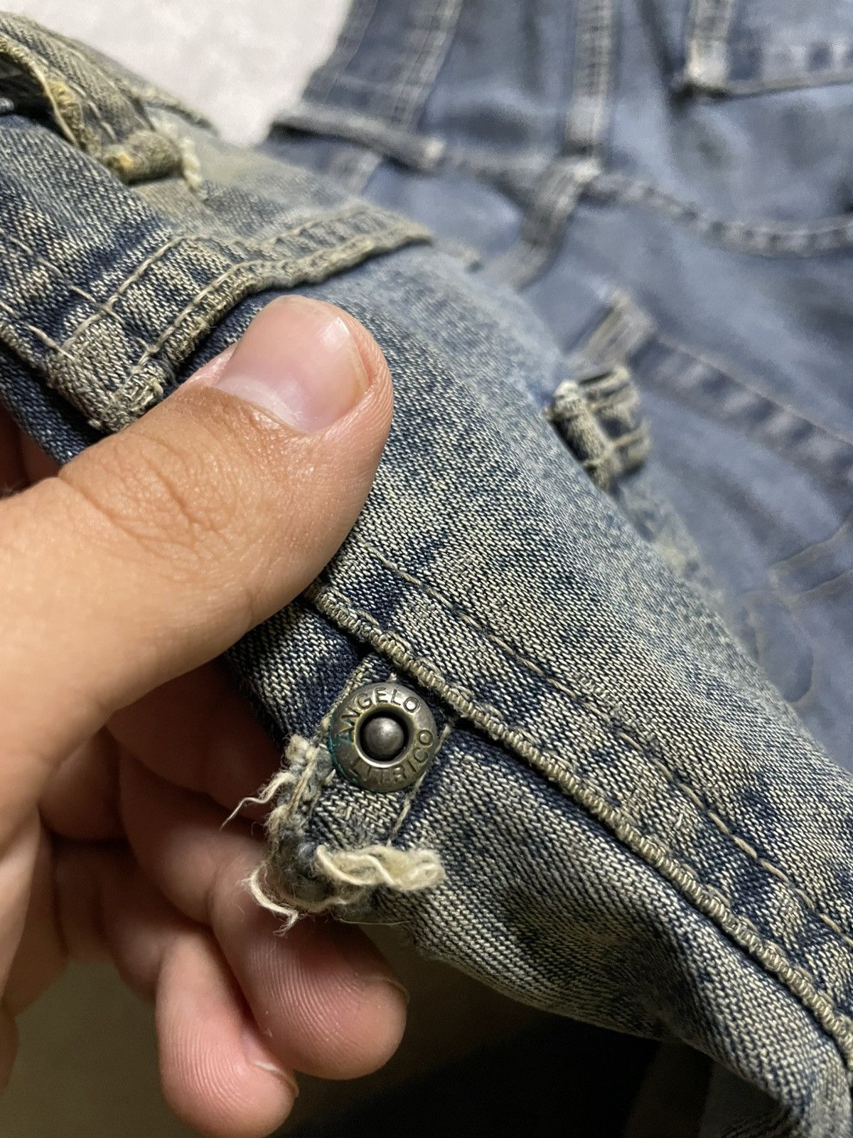 If Six Was Nine × Le Grande Bleu (L.G.B.) × Tornado Mart Distressed Work Denim Angelo Litric Cut & Burn IfSixWasNine Size US 32 / EU 48 - 18 Thumbnail