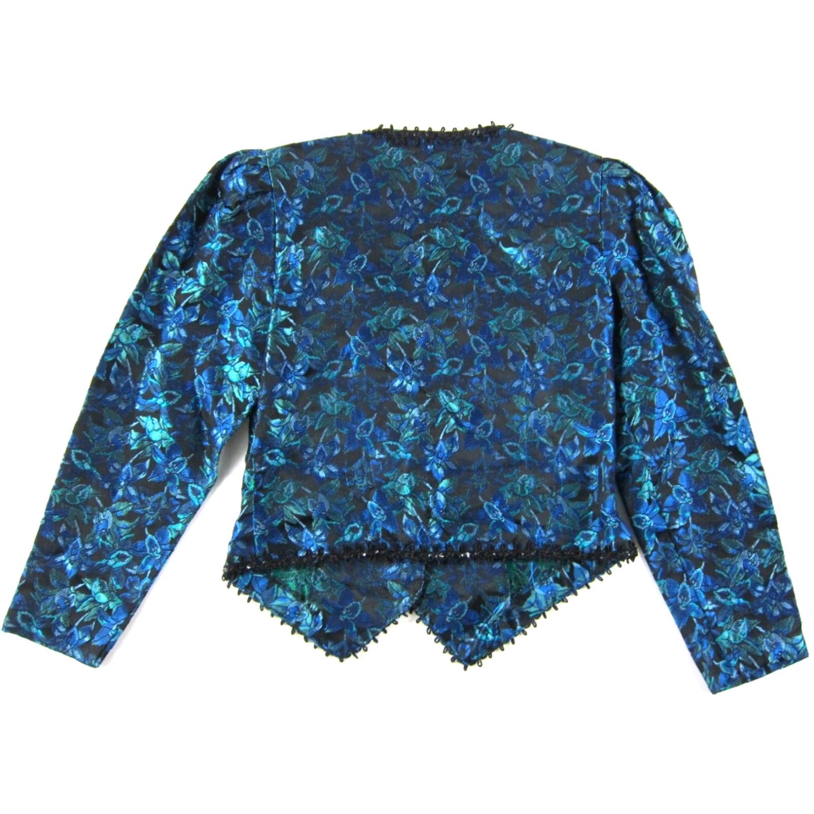 Vintage VINTAGE Nah Nah Collection Jonathan Tait Blue Floral Bolero Blazer Jacket 7/8 Size M / US 6-8 / IT 42-44 - 2 Thumbnail