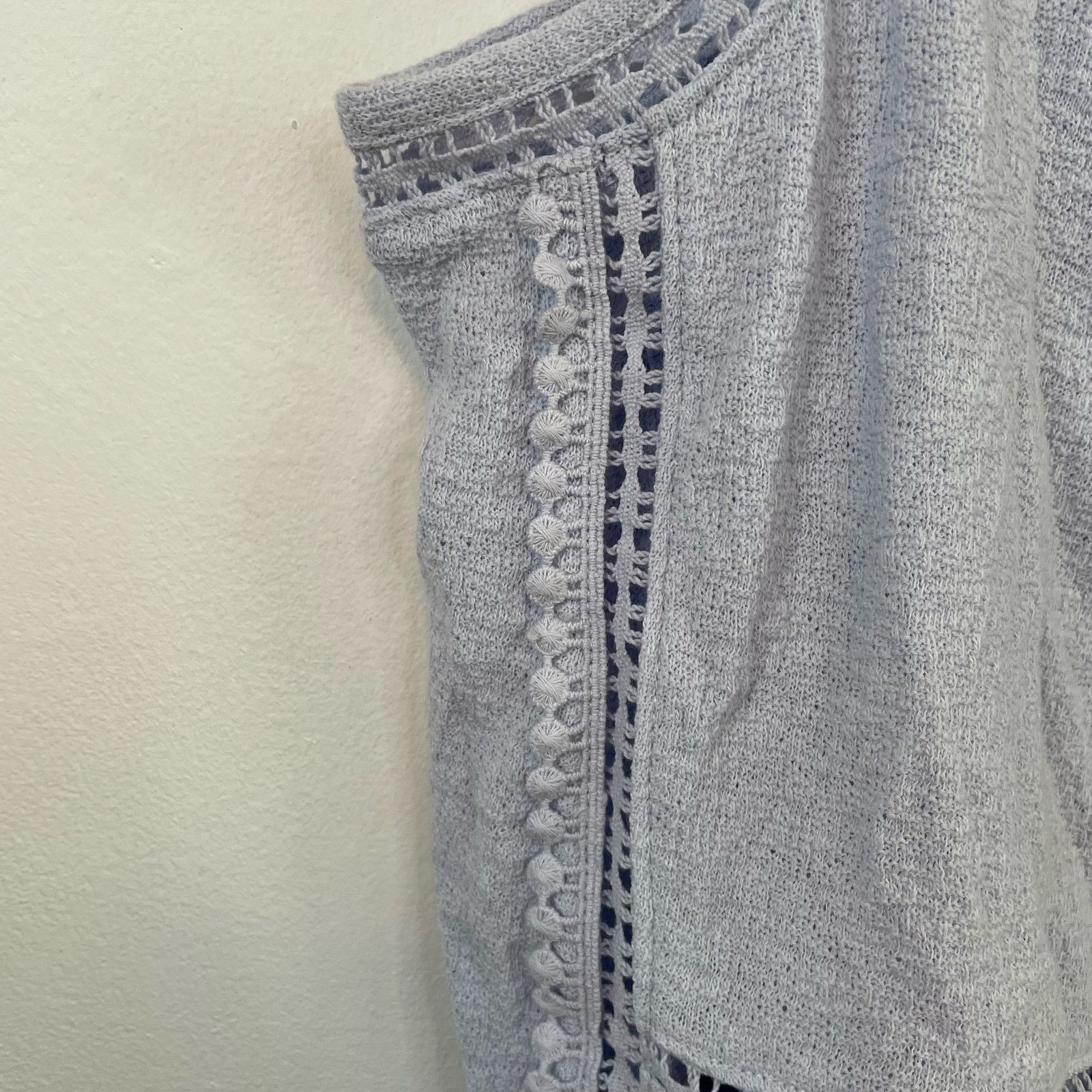 J.Crew Point Sur Blue Grey Tank M Womens Eyelet Gauzy Sleeveless Size M / US 6-8 / IT 42-44 - 2 Thumbnail