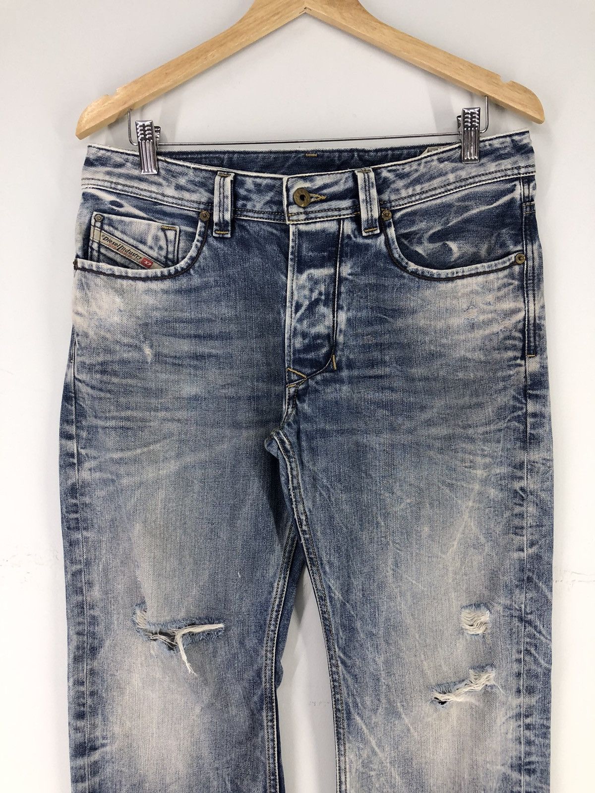 Diesel Vintage Diesel Larkee Distressed Stone Wash Jeans Size US 32 / EU 48 - 3 Thumbnail