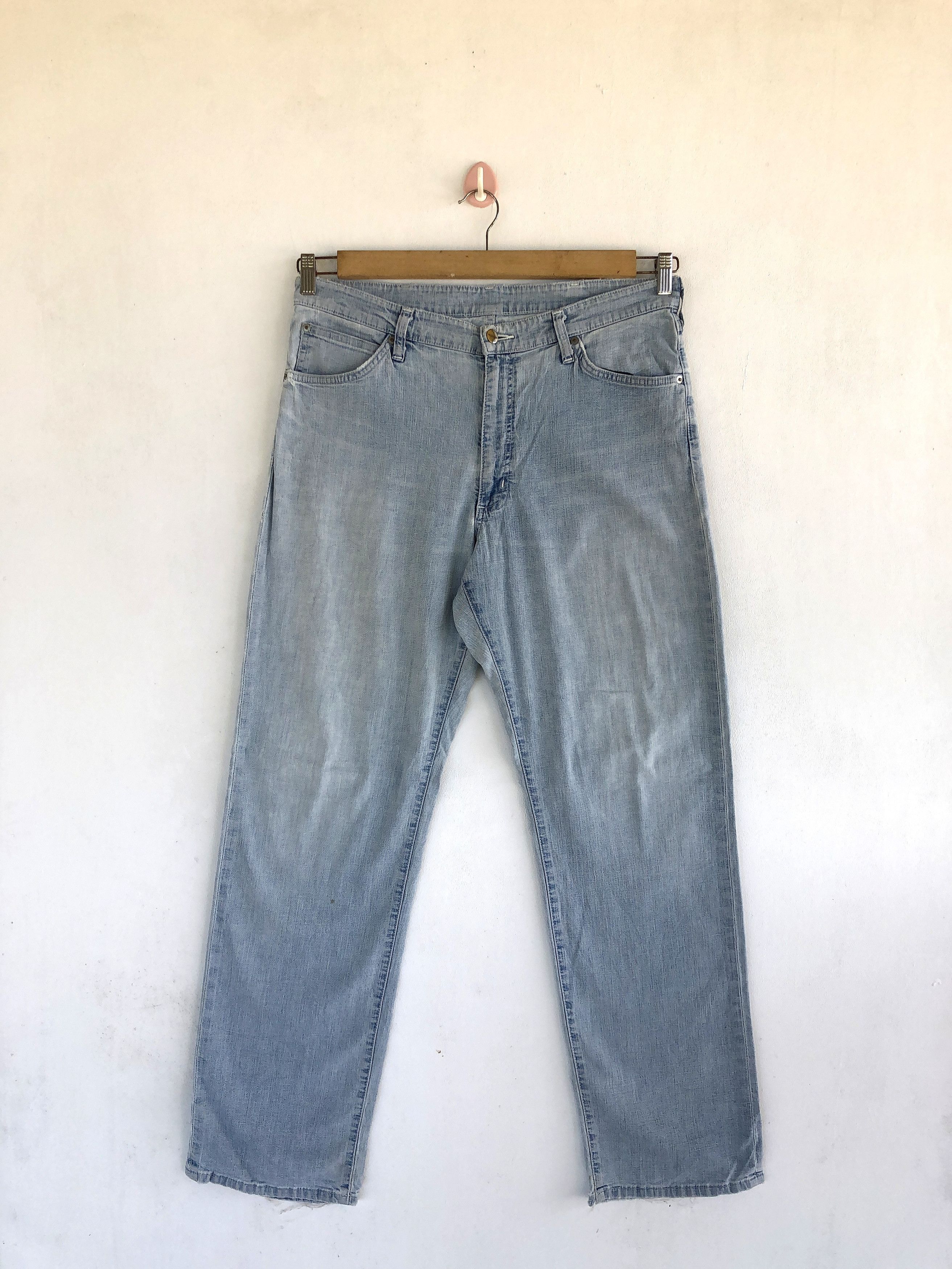 Jean Vintage Wrangler Light Wash Jeans Wrangler Denim Pants Size US 34 / EU 50 - 1 Thumbnail