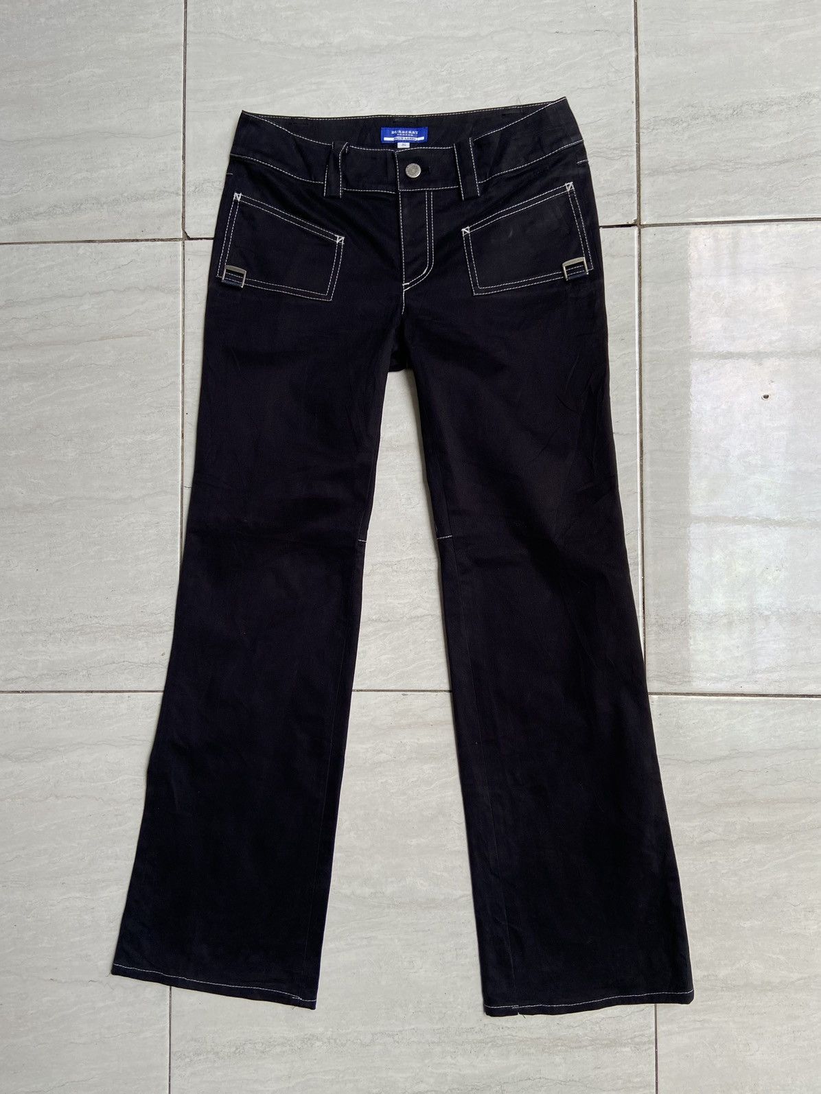 Burberry BURBERRY Black Long Pants Size US 27 - 7 Thumbnail