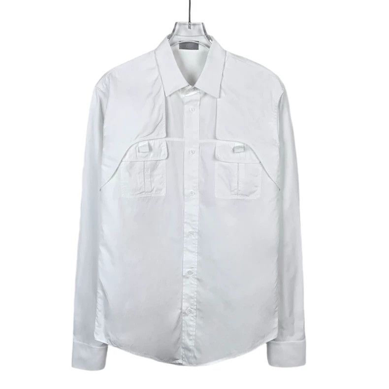 Dior Dior Size 39 White multi-pocket design cotton long-sleeved Size US XXS / EU 40 - 1 Thumbnail