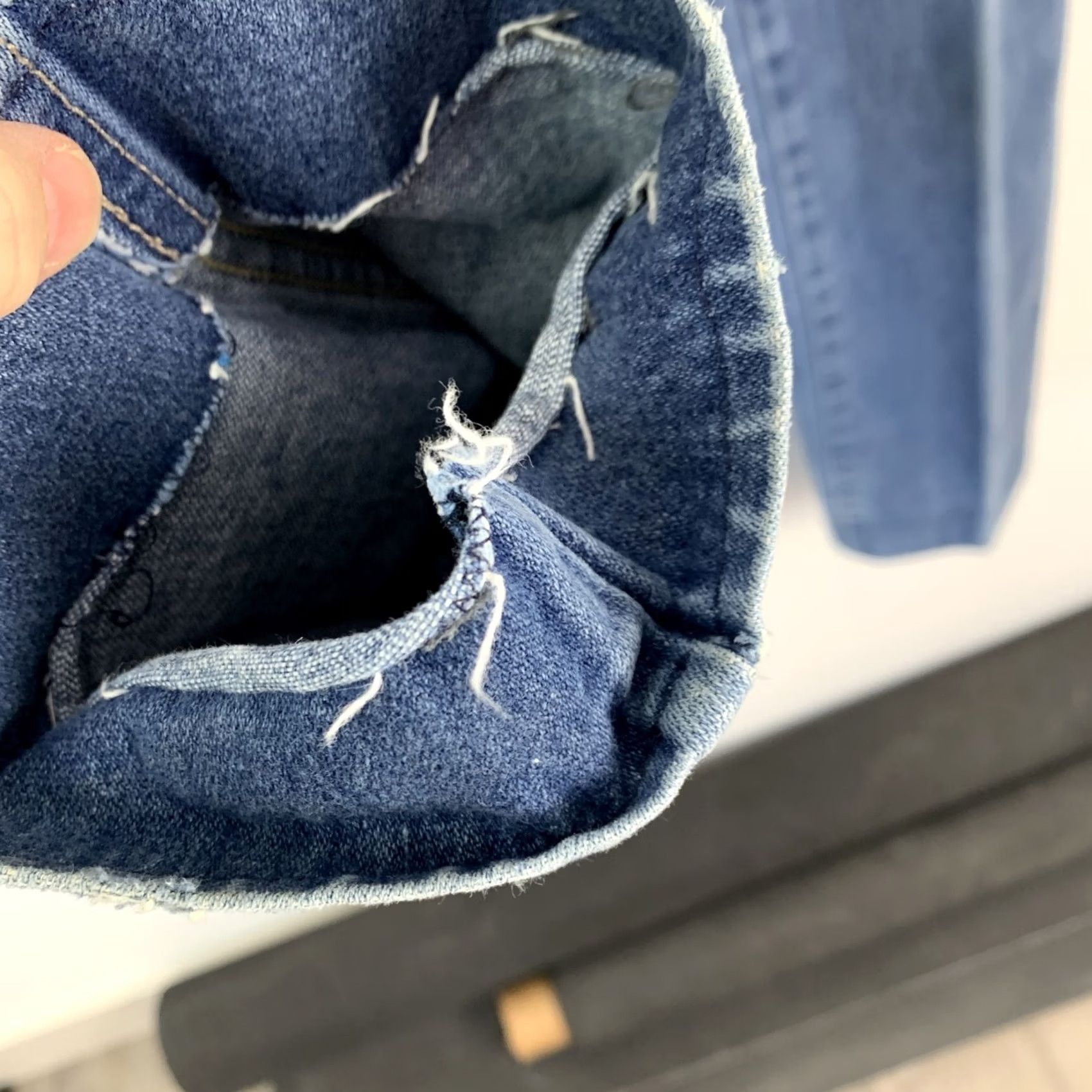 Vintage VINTAGE French Star Womens Jeans High Rise Straight Leg 24" Waist Blue 1970s Denim Jeans Mens Womens Size 42" / US 20 - 4 Thumbnail