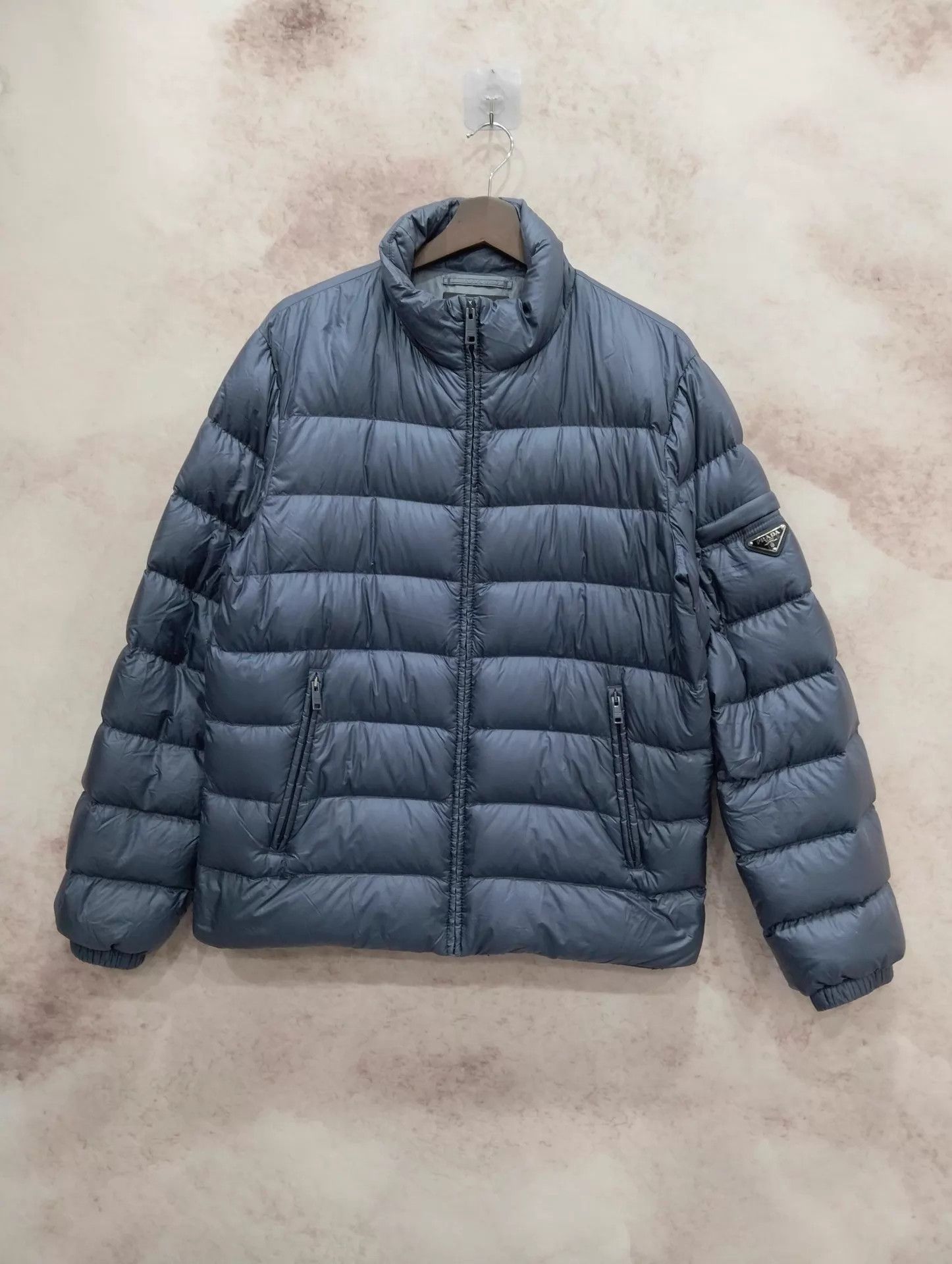 Prada Prada solid triangle logo stand collar puffer size 48 Size US M / EU 48-50 / 2 - 1 Thumbnail