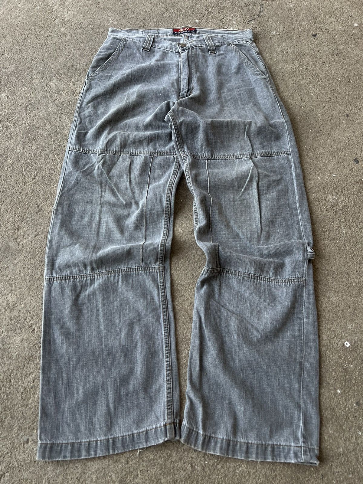 Japanese Brand FADED Y2K BLN BAGGY WIDE POCKET PANTS Size US 31 - 2 Thumbnail