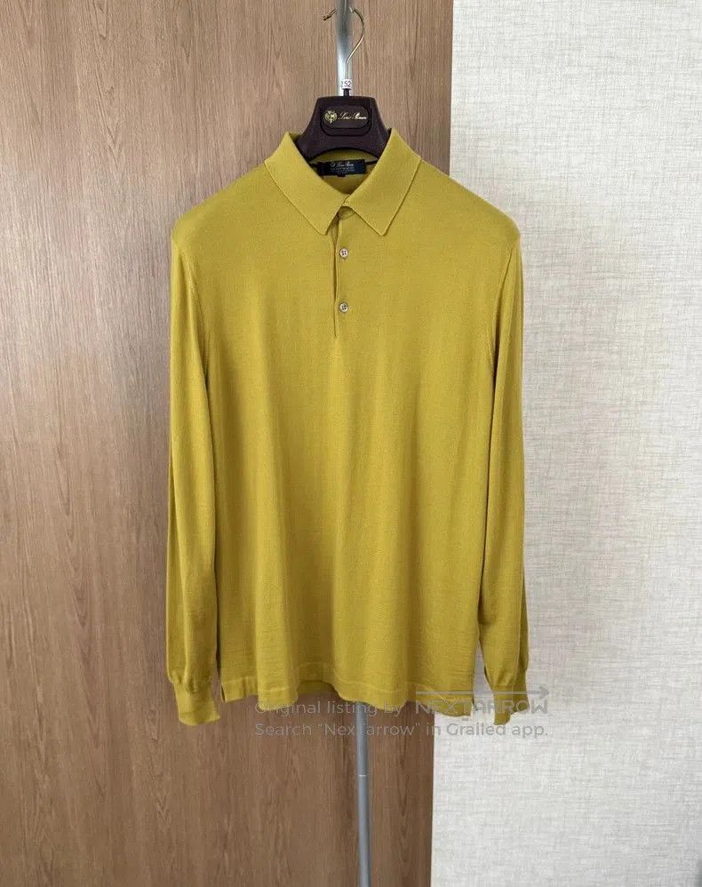 Loro Piana Long Sleeve Knit Polo.