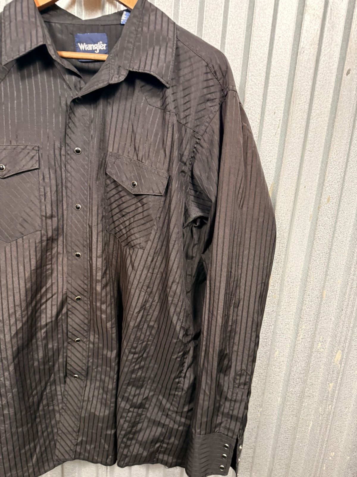 Wrangler Vintage Western Wrangler Pinstripe Pearl Snap Button Up Shir Size US XL / EU 56 / 4 - 6 Thumbnail