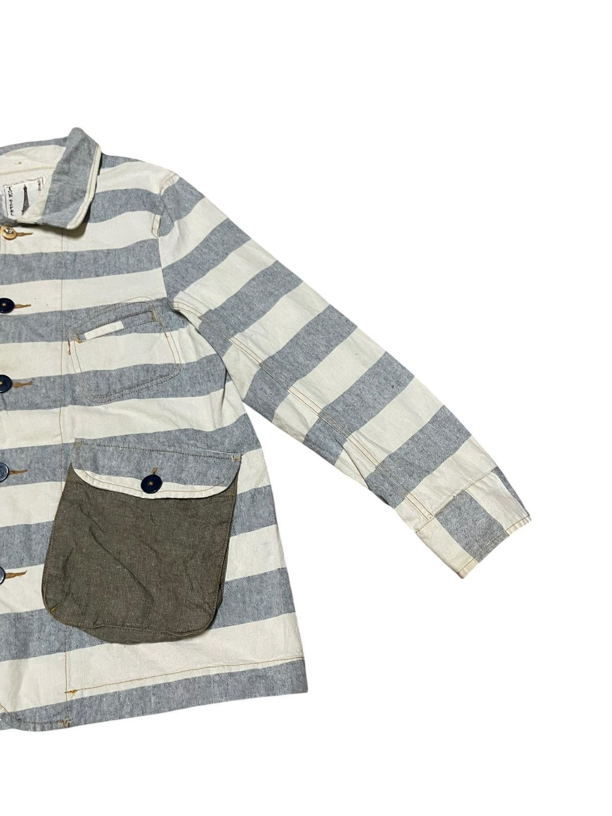 Japanese Brand Vetement Tour Eiffel Striped Workwear Jacket Parachute Size US M / EU 48-50 / 2 - 3 Thumbnail
