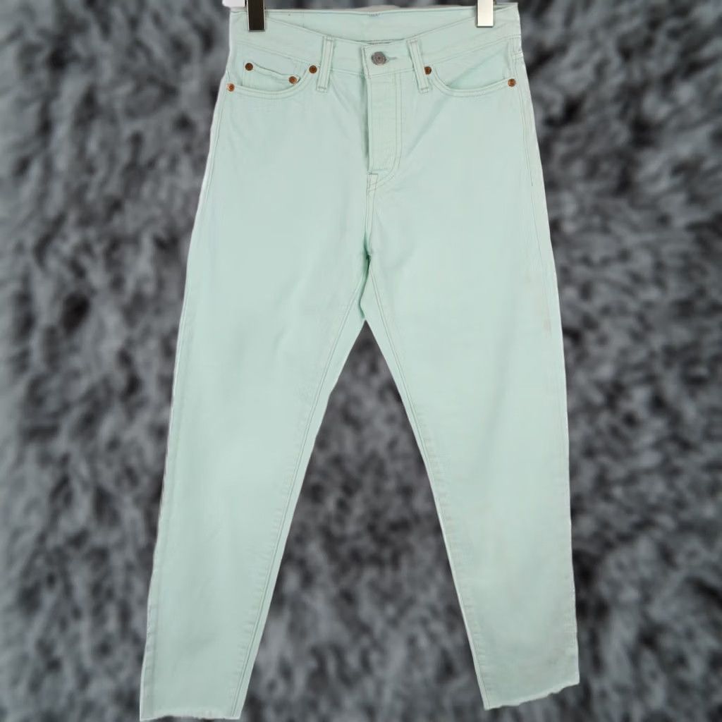 Levi's Levi's Women's Jeans W26 Slim Fit Button Mint Green 22861 Distressed Size 26" / US 2 / IT 38 - 1 Thumbnail
