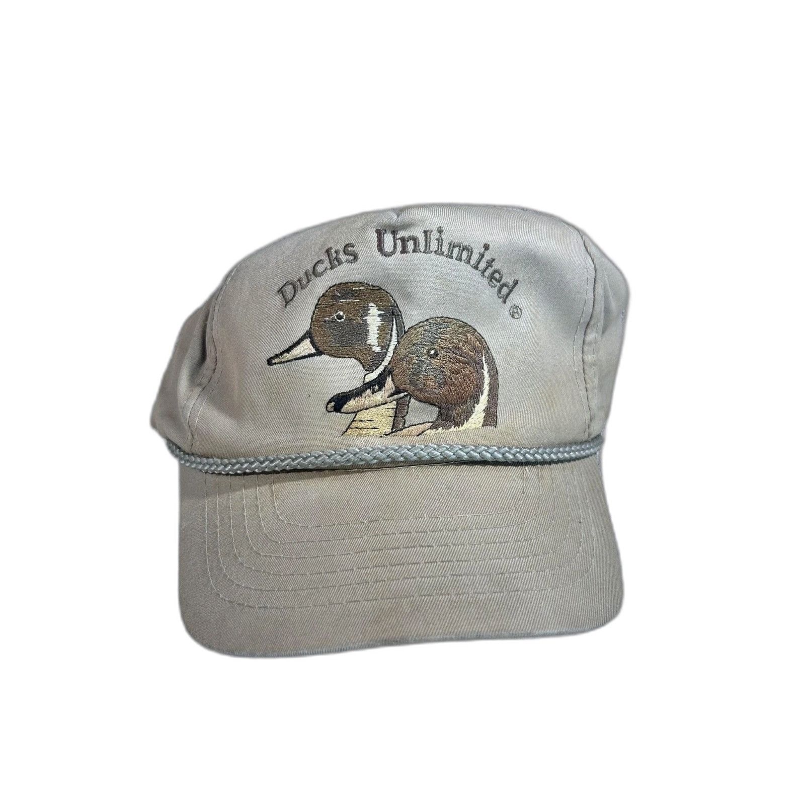 Vintage Vintage 90's Ducks Unlimited Hunting Fishing Beige Braid Bro Size ONE SIZE - 1 Thumbnail