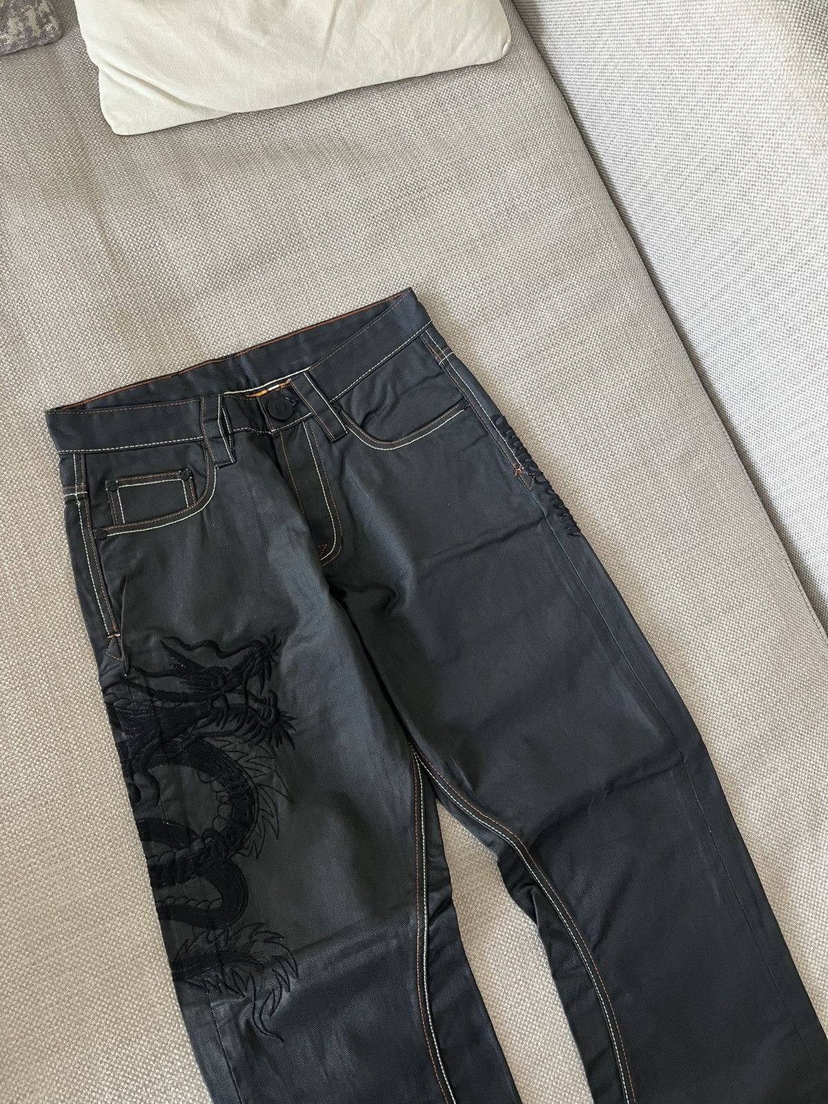 Japanese Brand × Vintage Vintage 💥 Japanese Dragon Pants Size US 30 / EU 46 - 7 Thumbnail