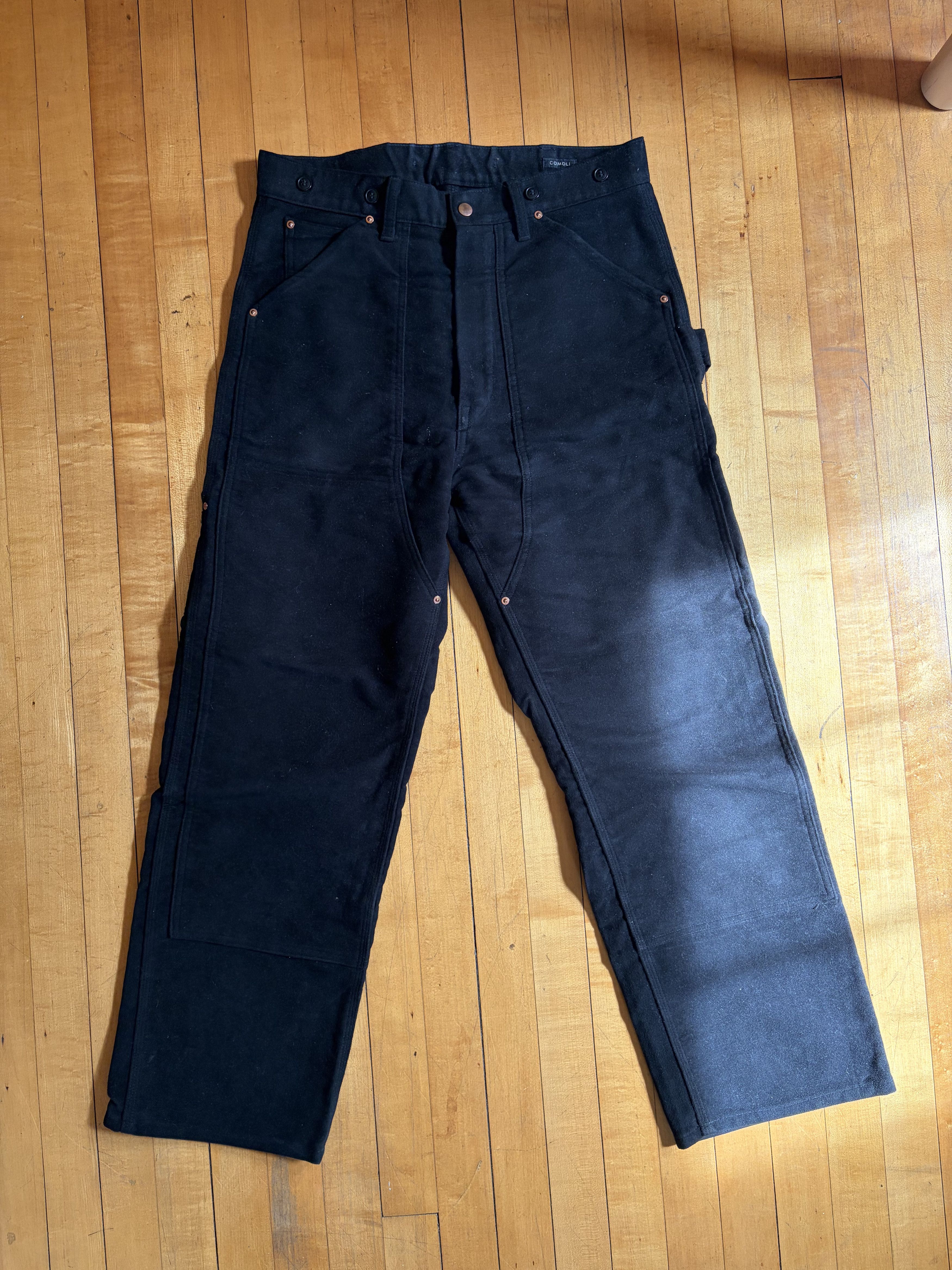 Comoli Black Moleskin Painter Pants Size US 31 - 3 Thumbnail