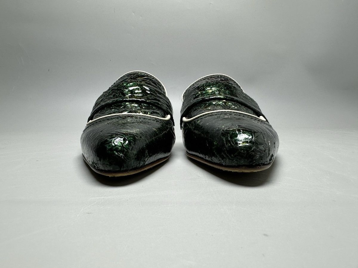 Marni Marni Green Crinkled Patent Point Toe Slip on Mule Flats Size US 6 / IT 36 - 3 Thumbnail