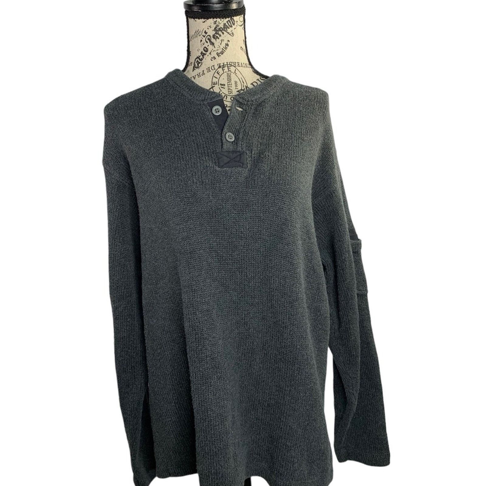 Eddie Bauer Eddie Bauer Men’s Size Large Sweater 2 Button Pullover Gray Size US L / EU 52-54 / 3 - 1 Thumbnail