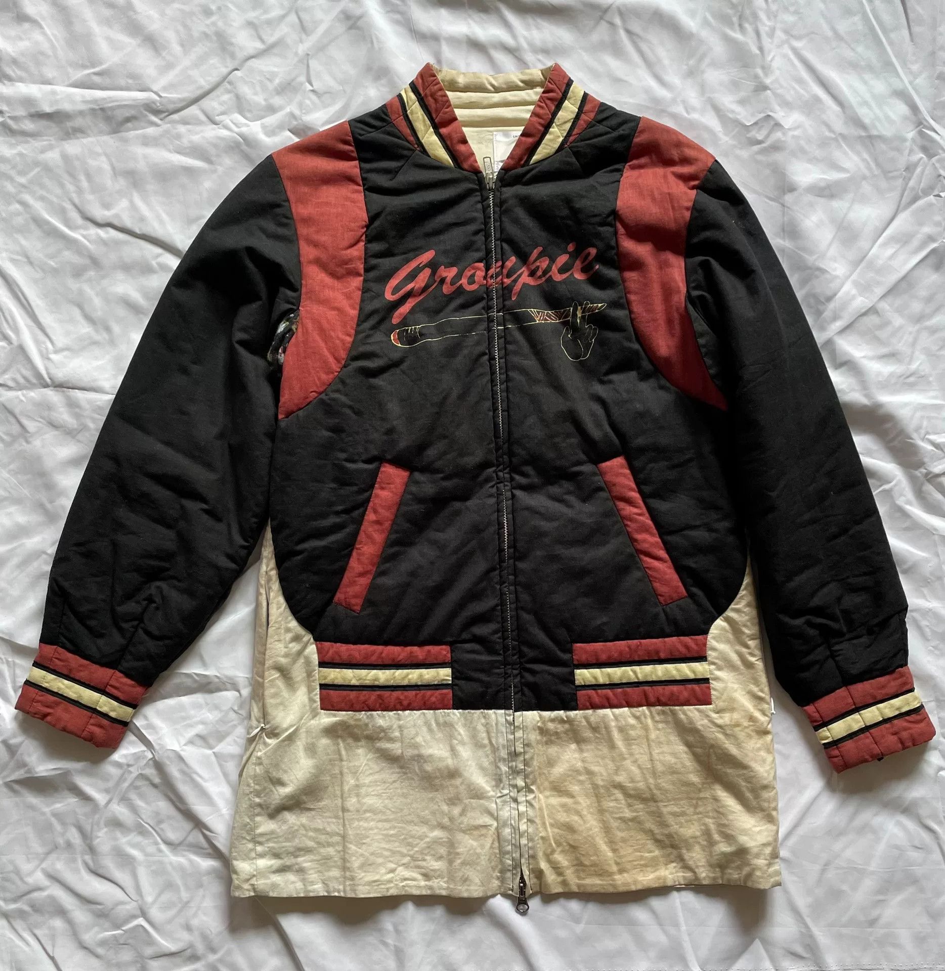 Undercover stylish groupie baseball jacket in black and red Size US M / EU 48-50 / 2 - 1 Thumbnail