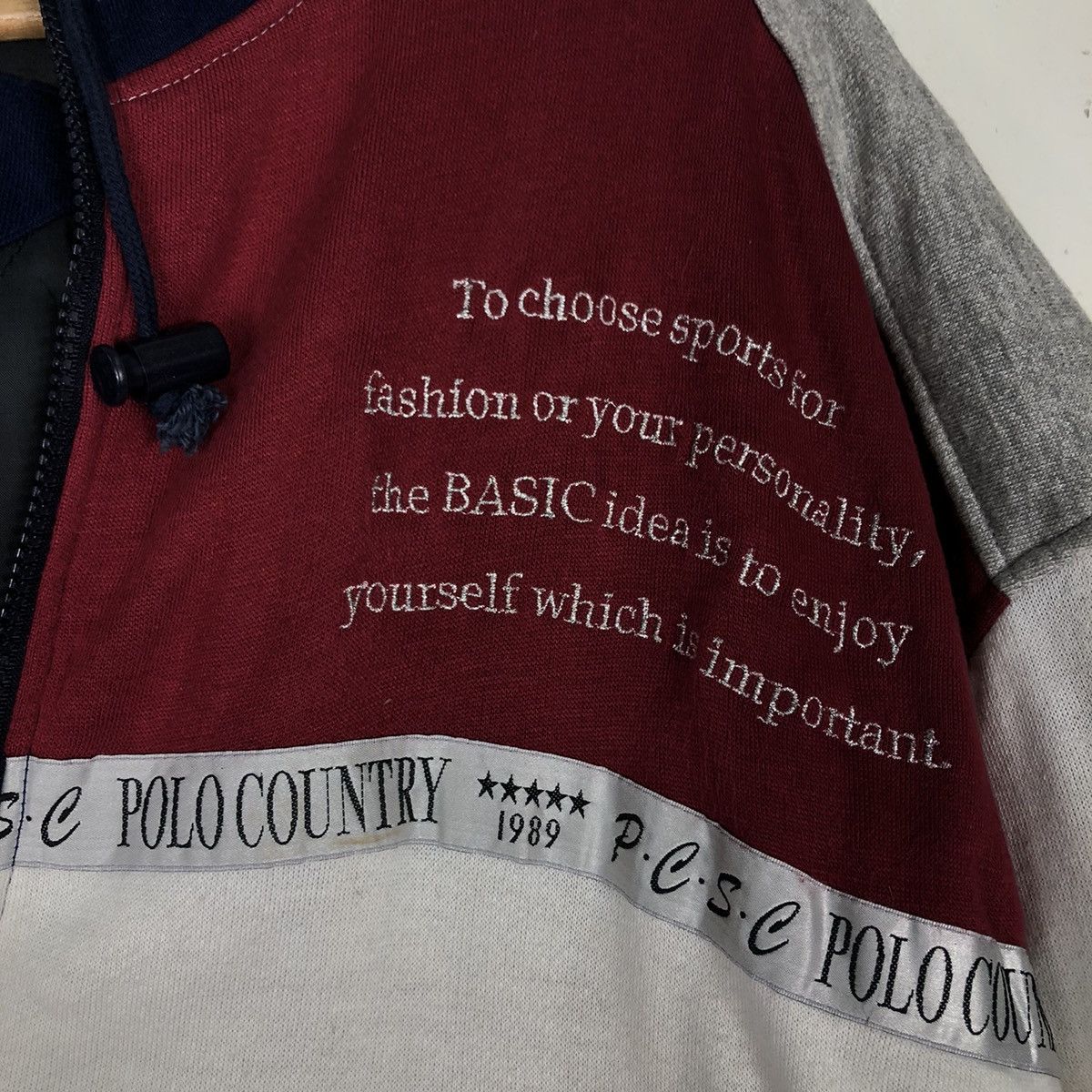 Japanese Brand Vtg Polo Country Zipper Jacket Big Logo Spell Multi Colour Size US L / EU 52-54 / 3 - 21 Thumbnail