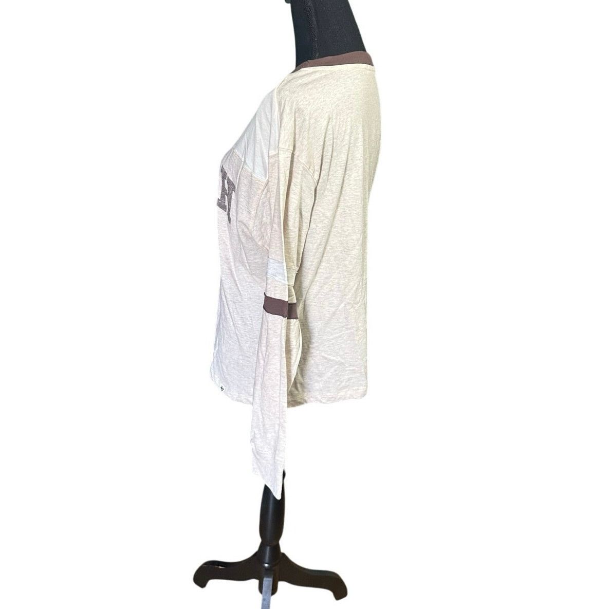 47 Brand 47 Natural Lehigh Womens All Class Lena LS Tee Size M / US 6-8 / IT 42-44 - 3 Thumbnail