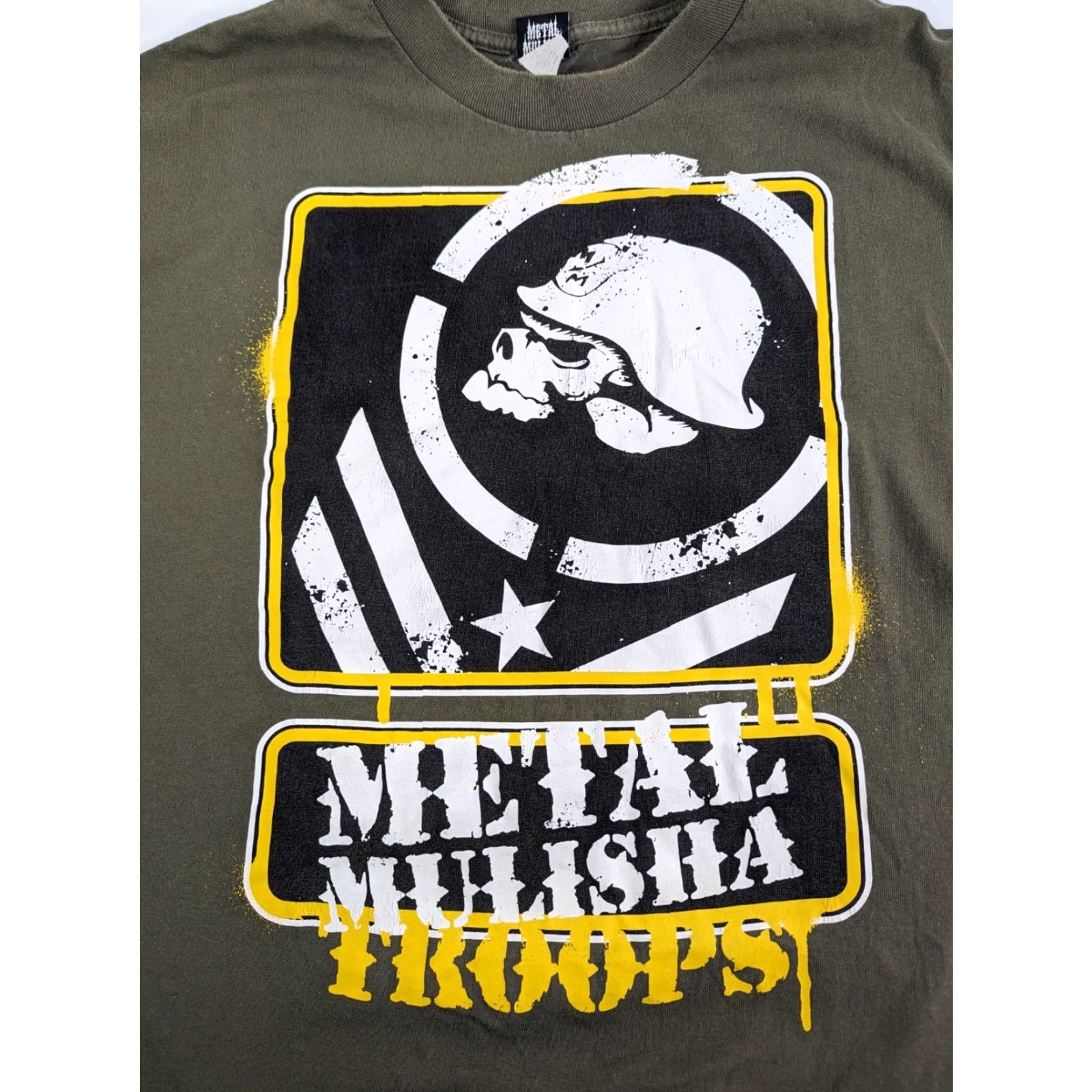 Metal Mulisha VINTAGE Metal Mulisha Army Green Skull T-Shirt Mens L Green Logo 90s? (Note: Need to only use words from original title and follow structure) Size US L / EU 52-54 / 3 - 3 Thumbnail