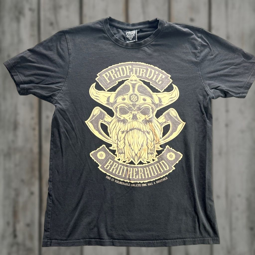Vintage Pride Or Die Shirt Mens 2XL Black Viking Skull Graphic MMA Tee Size US XXL / EU 58 / 5 - 1 Thumbnail