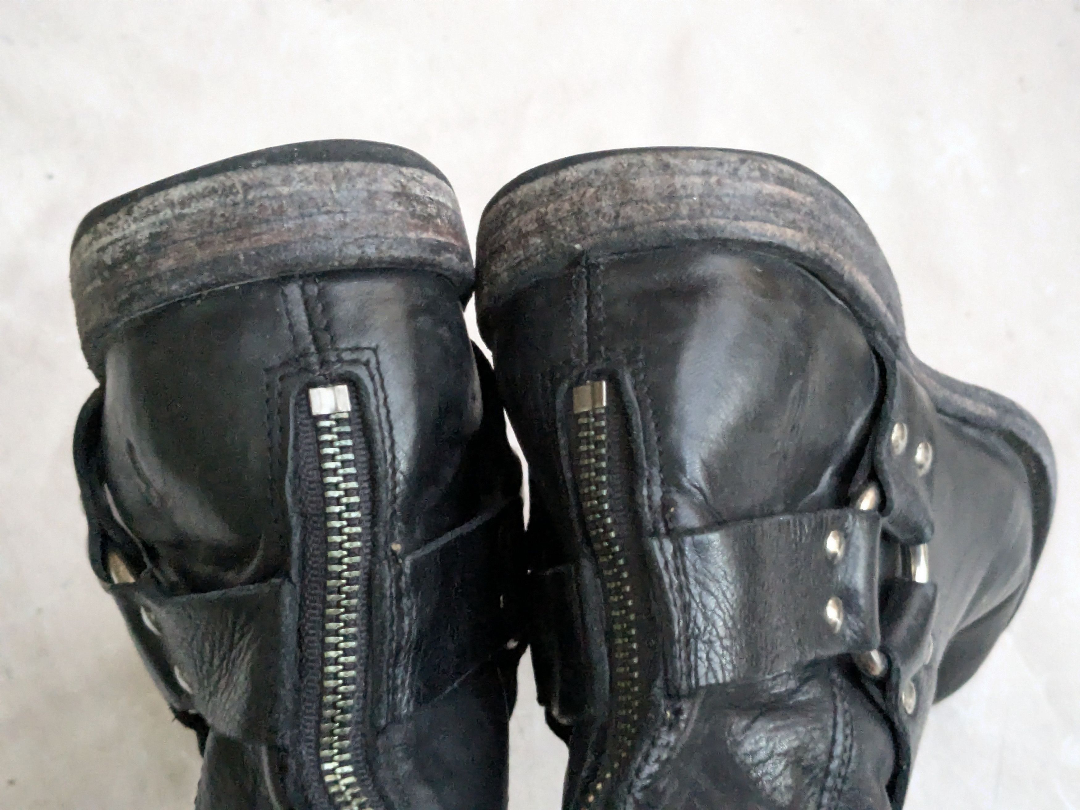 Frye Frye Harness Boots Black 9.5 D Leather Buckle Strap Size US 9.5 / EU 42-43 - 12 Thumbnail
