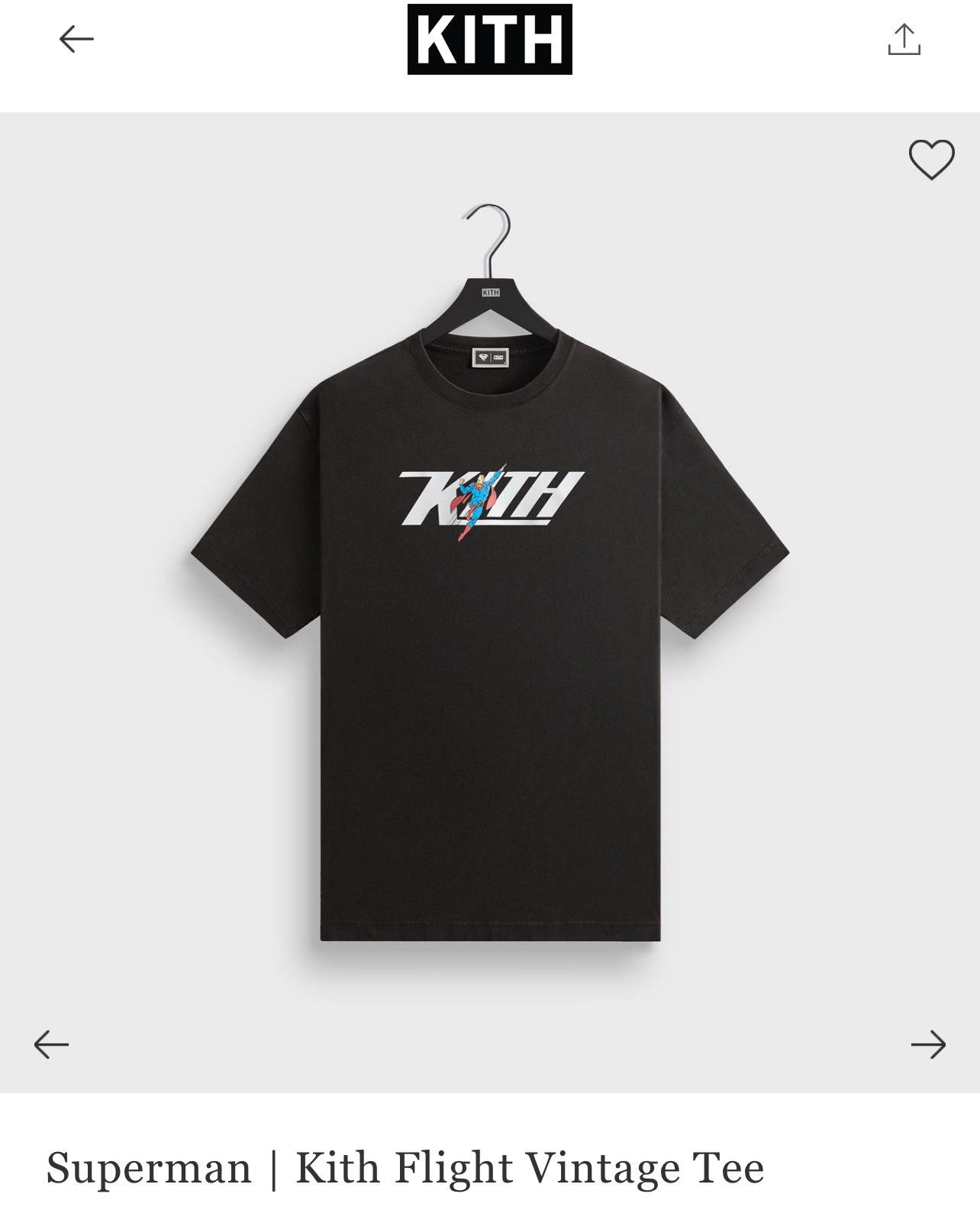 Kith Kith Superman Black Tee Size US S / EU 44-46 / 1 - 1 Thumbnail