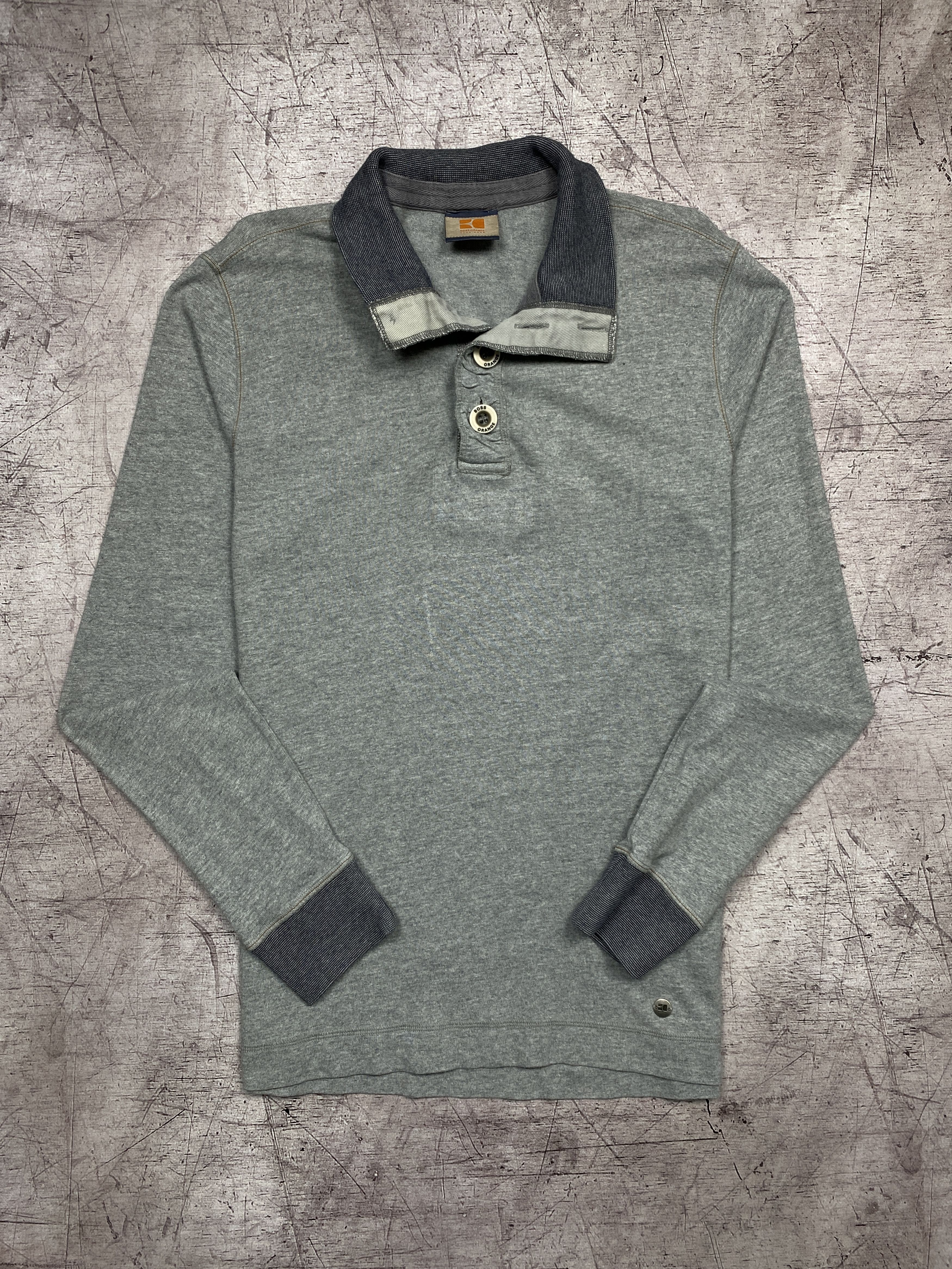 Hugo Boss × Vintage Hugo Boss Orange Vintage Mens 1\4 Zip Sweatshirt Size US M / EU 48-50 / 2 - 1 Thumbnail