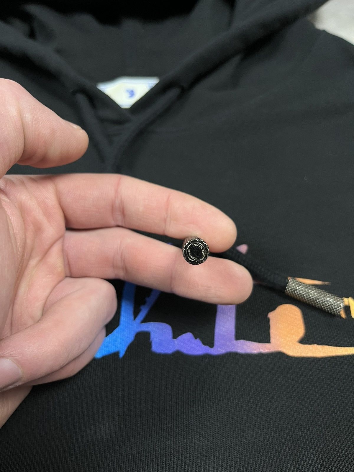 Off-White Off-White Rainbow Gradient Script Logo Cropped Hoodie XS Size XS / US 0-2 / IT 36-38 - 5 Thumbnail