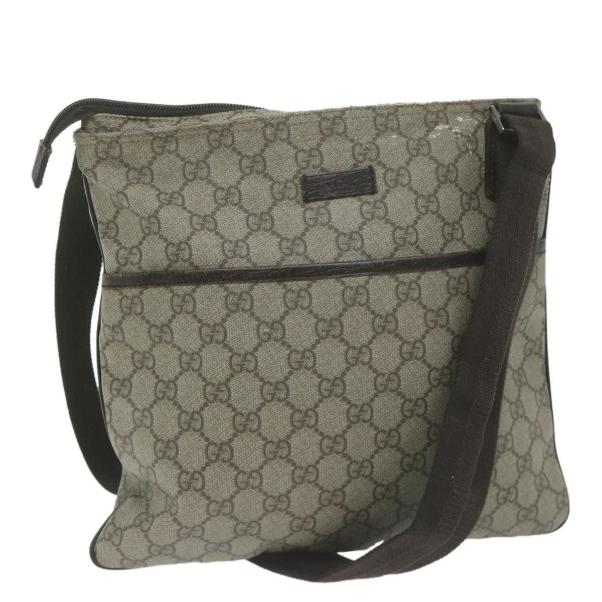 Gucci GG Supreme Shoulder Bag Pvc Beige, Women's