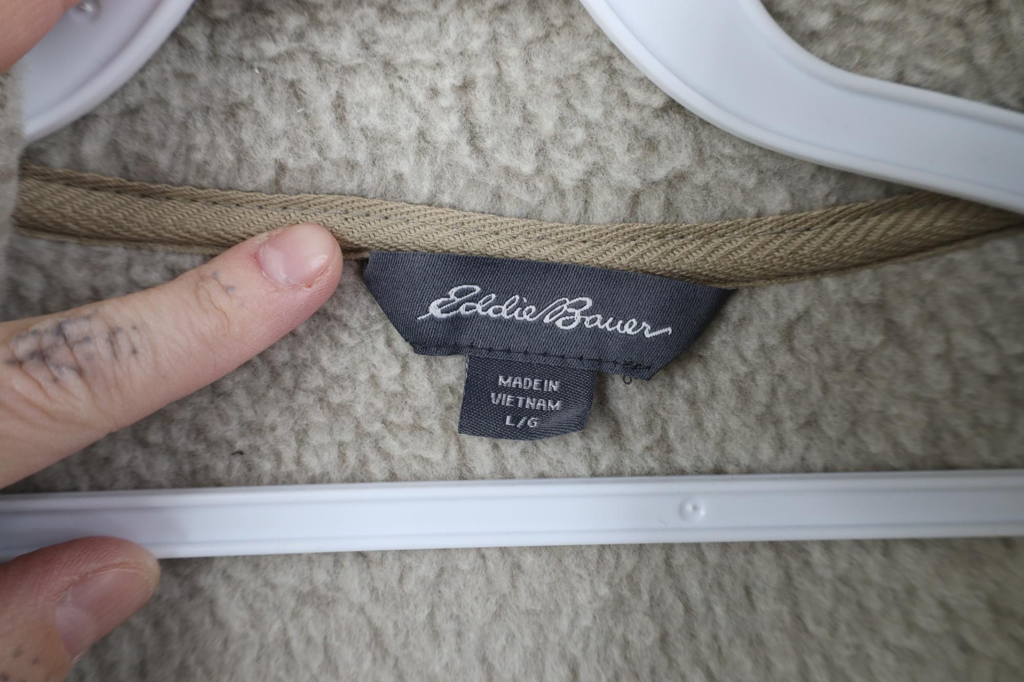 Eddie Bauer Deadstock Y2K Eddie Bauer Fleece Knit 1/4 Zip Sweater Beige Size US L / EU 52-54 / 3 - 9 Thumbnail