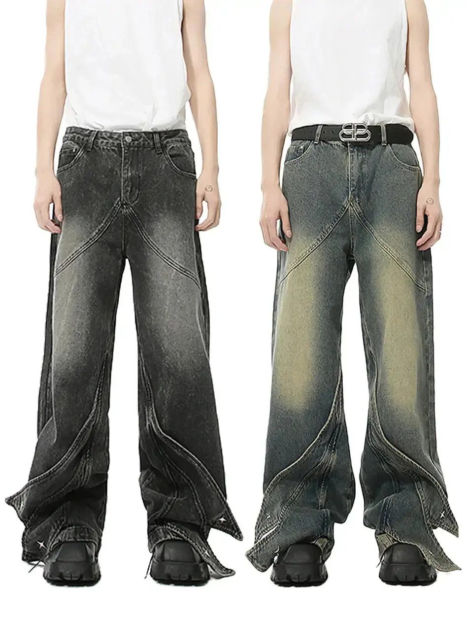 Japanese Brand Retro loose straight leg jeans Size US 30 / EU 46 - 6 Thumbnail