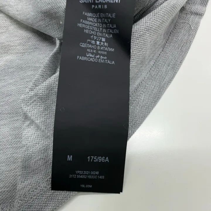 Saint Laurent Paris Saint Laurent Gray Short Sleeve Polo Shirt-2507 Size US M / EU 48-50 / 2 - 2 Thumbnail