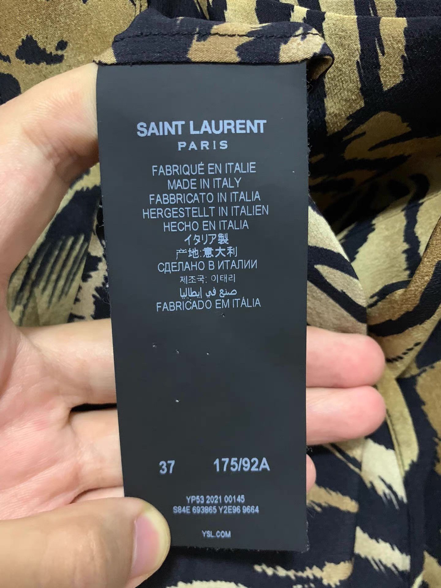 Saint Laurent Paris Saint Laurent SLP 22SS Q12 Size US S / EU 44-46 / 1 - 6 Thumbnail